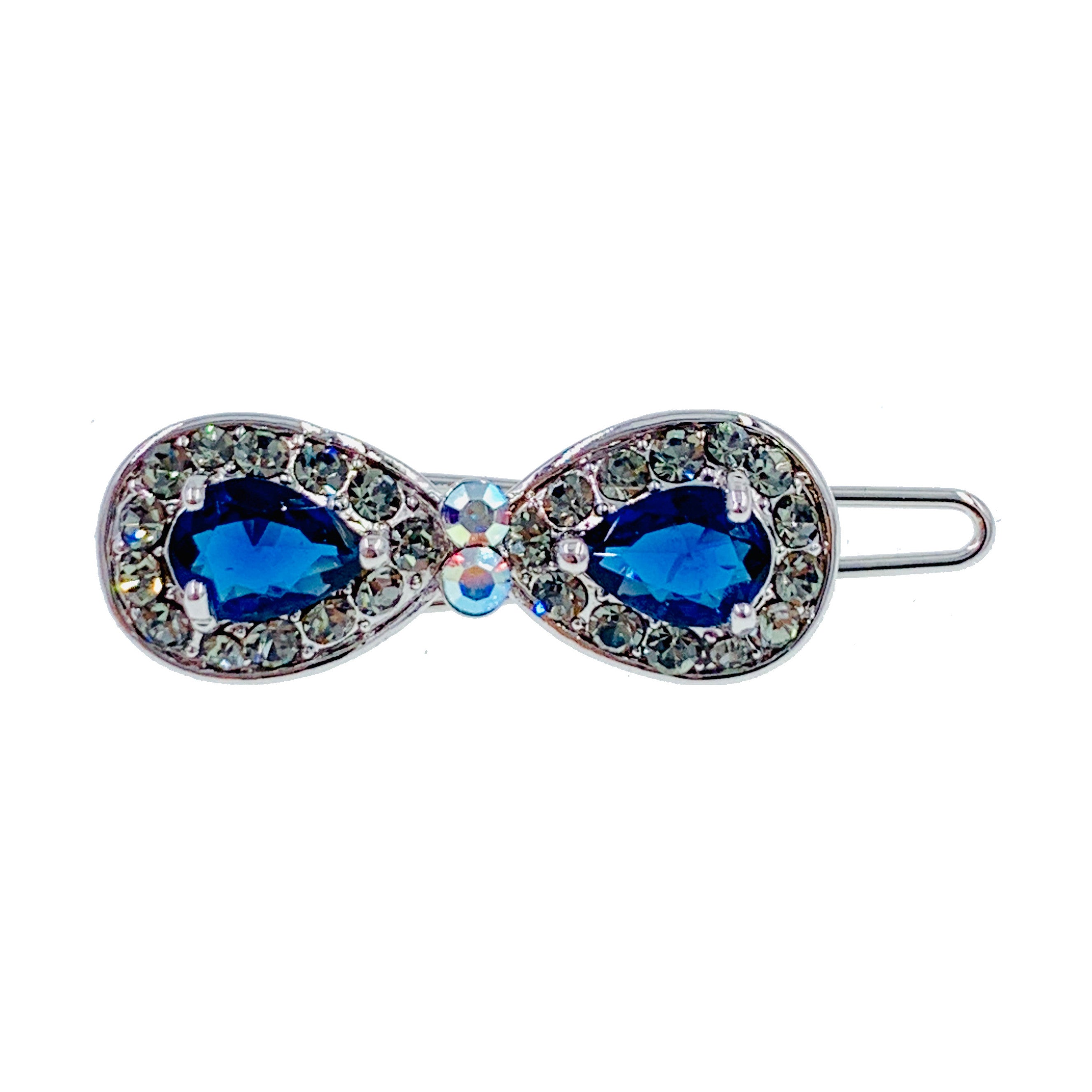 Elegant Bubble Mini Bow Hair Clip with Cubic Zirconia Crystals - Perfect for Weddings, Parties & Everyday Glamour