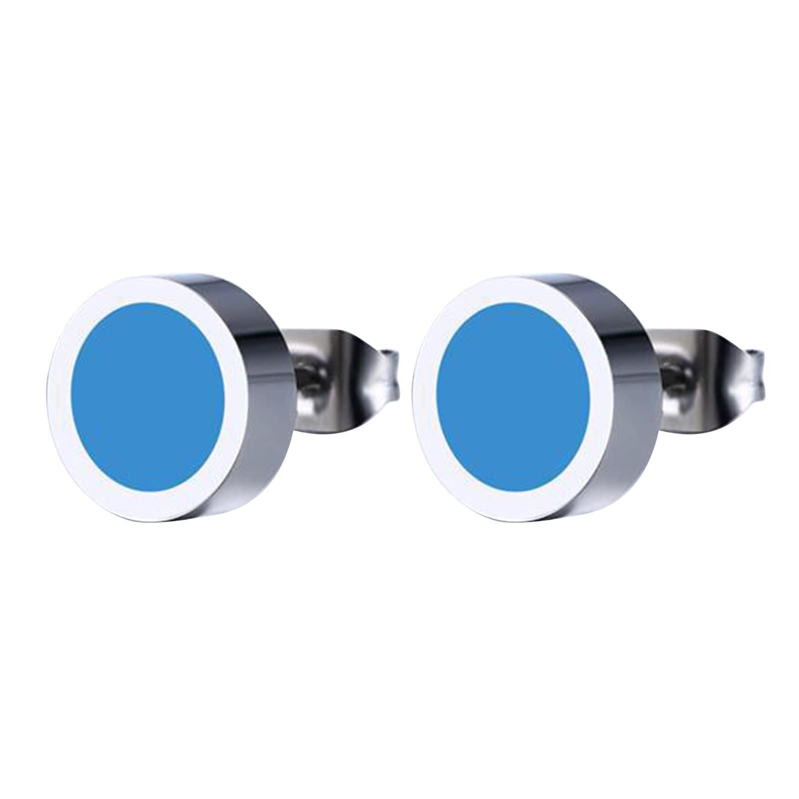 Musihy Stainless Steel Stud Earrings for Women - Hypoallergenic Fashion Jewelry with Epoxy Coating - Perfect for Everyday Wear, Parties & Gifts