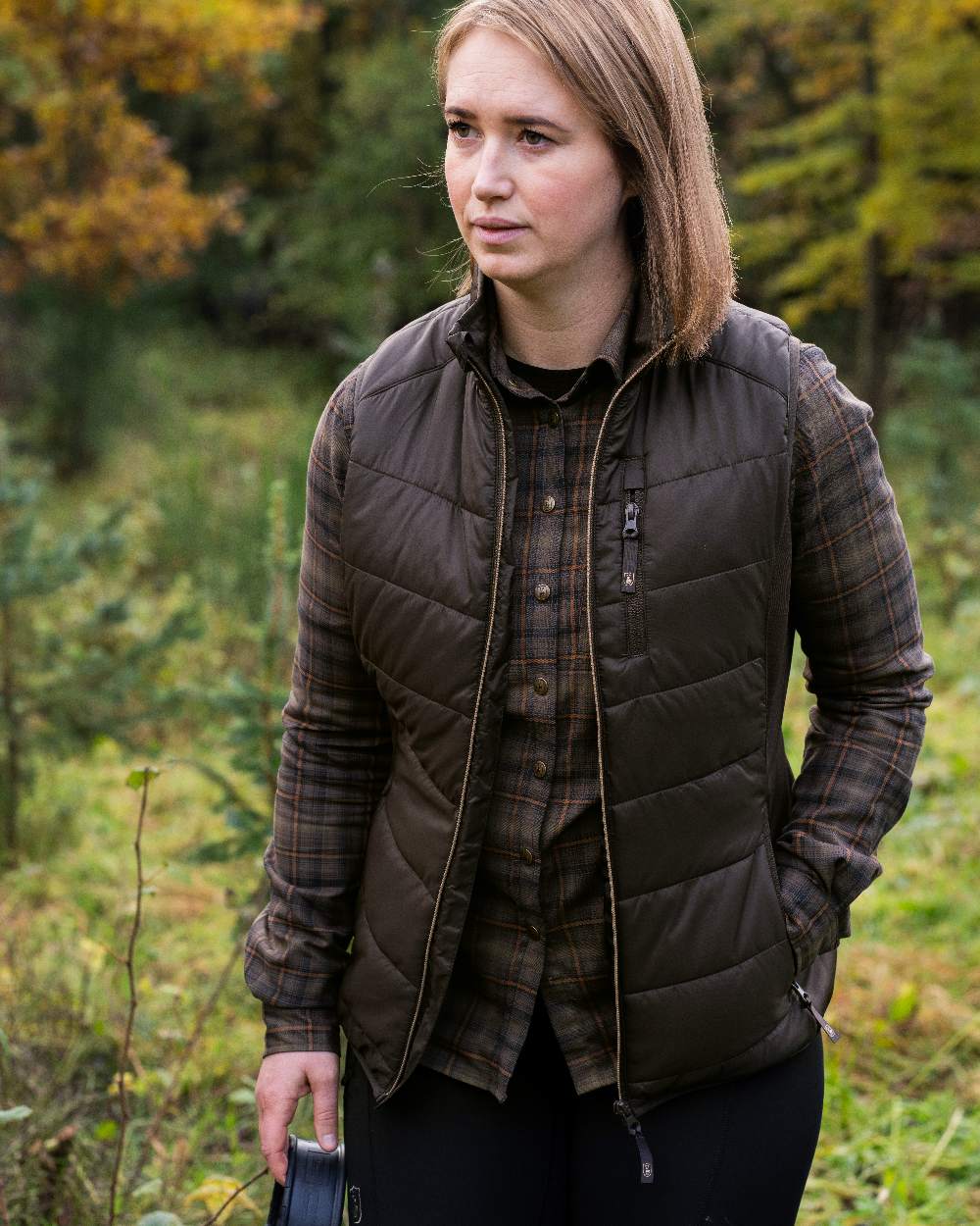Deerhunter Women's Heated Padded Vest - Winter Warm Fleece Lined Waistcoat for Outdoor Activities & Cold Weather