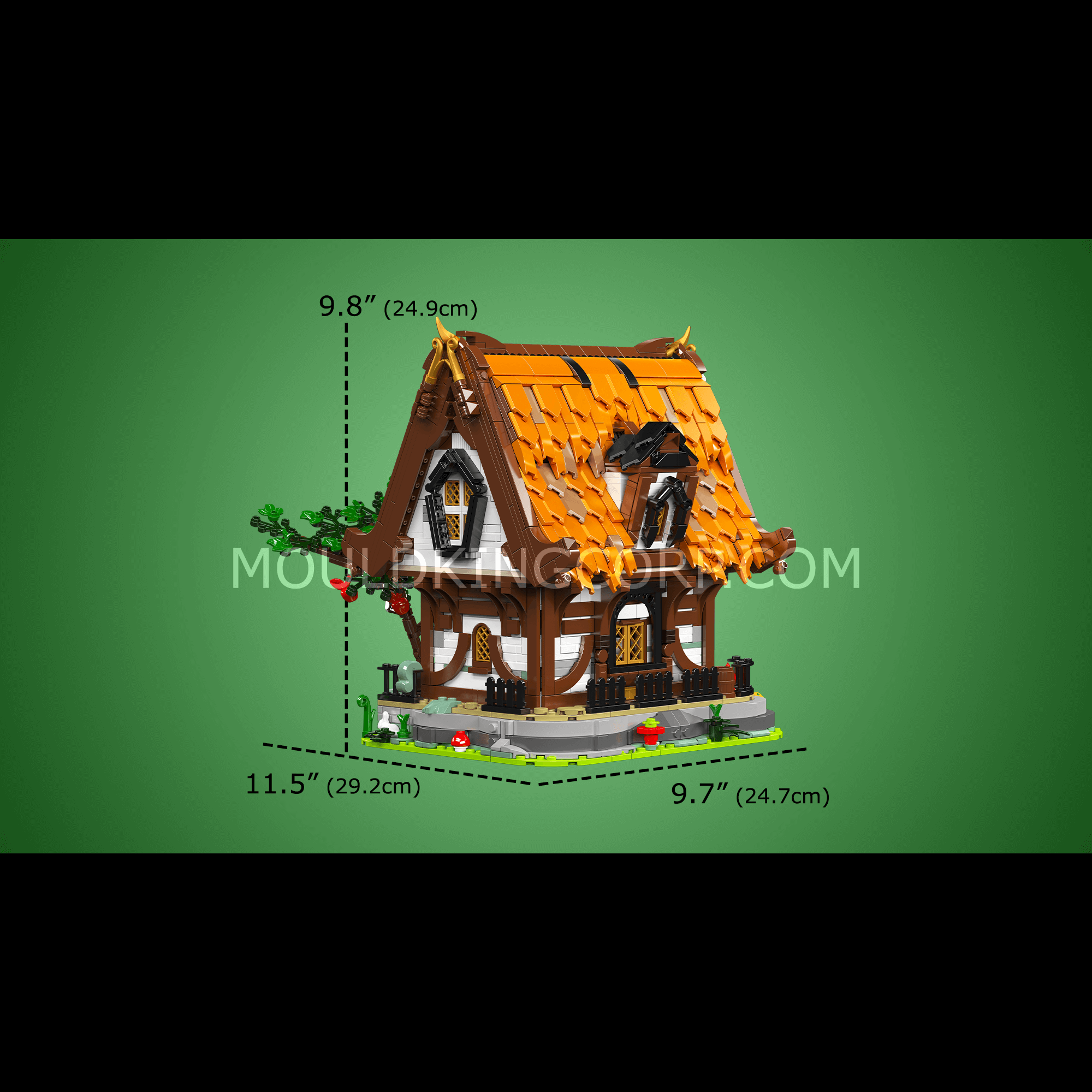 Mould King 16054 Medieval World Log Cabin Building Set - 2,192 Piece DIY Castle Model Kit for Adults & Kids | Perfect for Home Decoration, Creative Play & Gift Giving