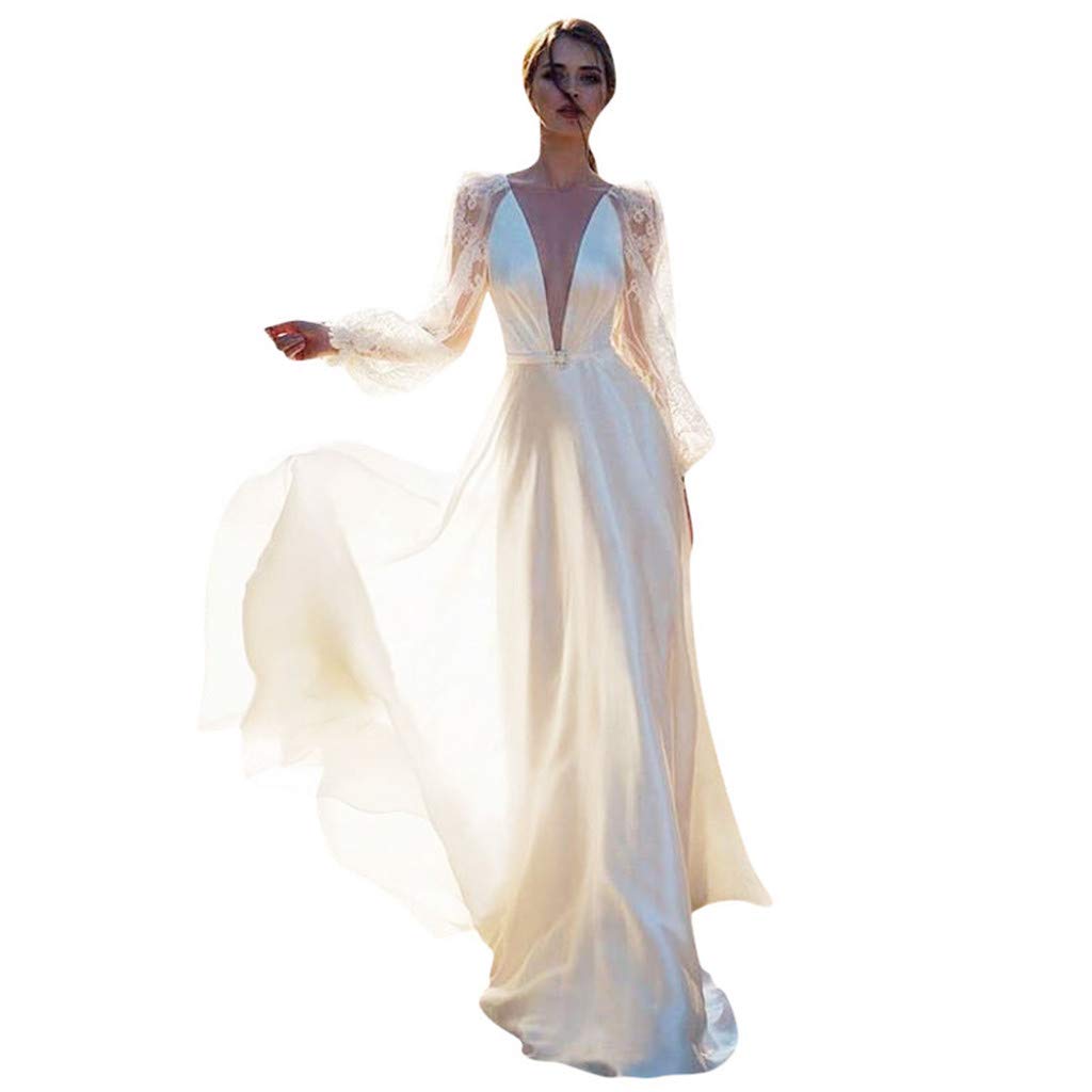 Elegant Hollow Sling Cross V-Neck Lace Wedding Evening Dress for Women - Perfect for Party, Graduation & Special Occasions