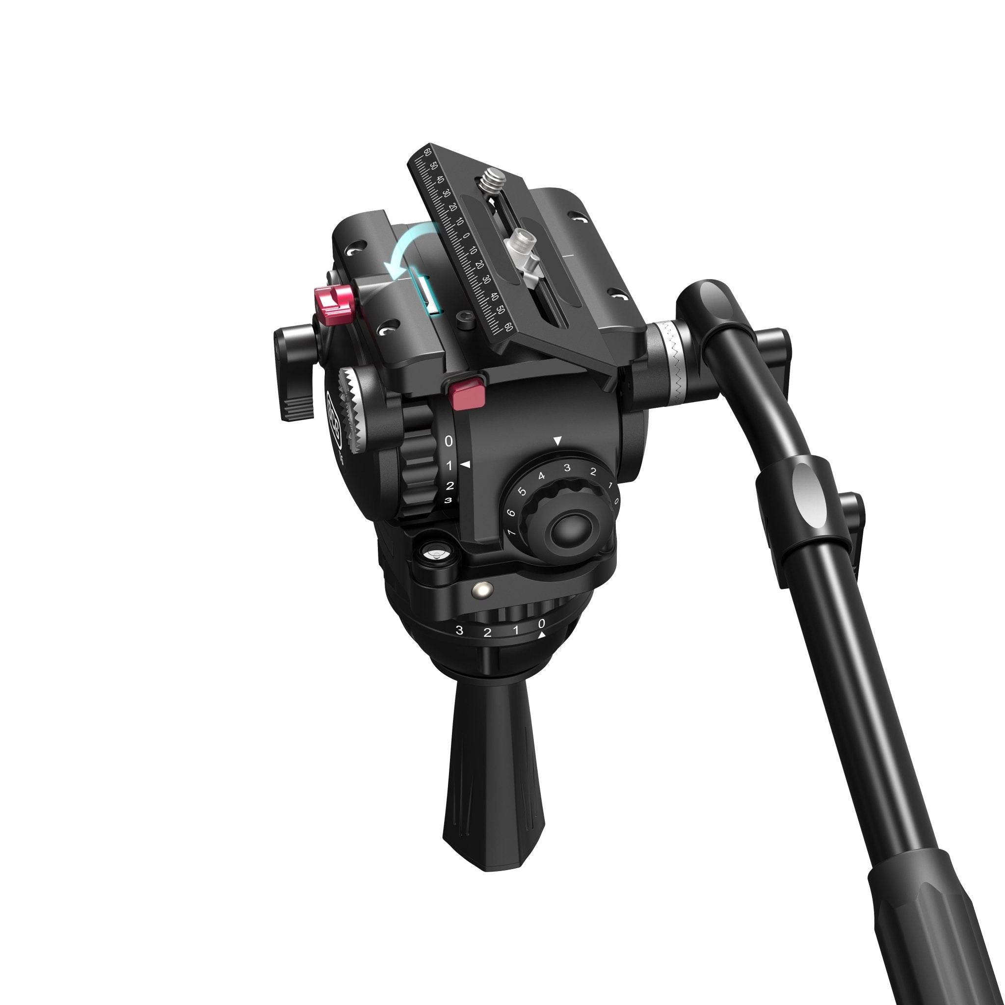 SCG T6 Professional Fluid Head Tripod - Smooth 360° Pan & Tilt for DSLR Cameras & Video - Perfect for Vlogging, Filmmaking & Photography