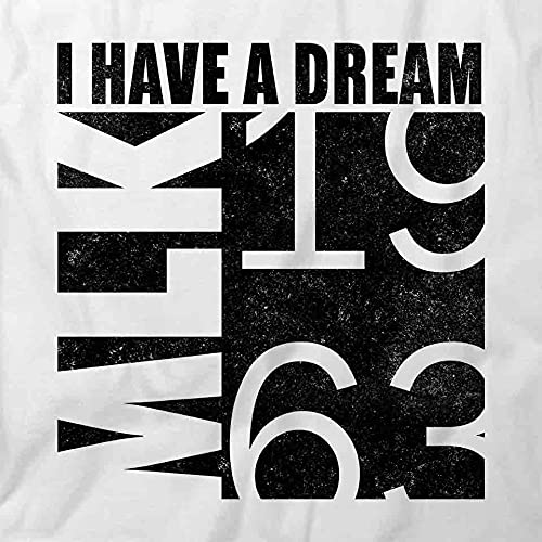 Martin Luther King Jr. 'I Have A Dream' Inspirational Graphic T-Shirt - White Cotton Printed Tee for Civil Rights Awareness & Social Justice Events