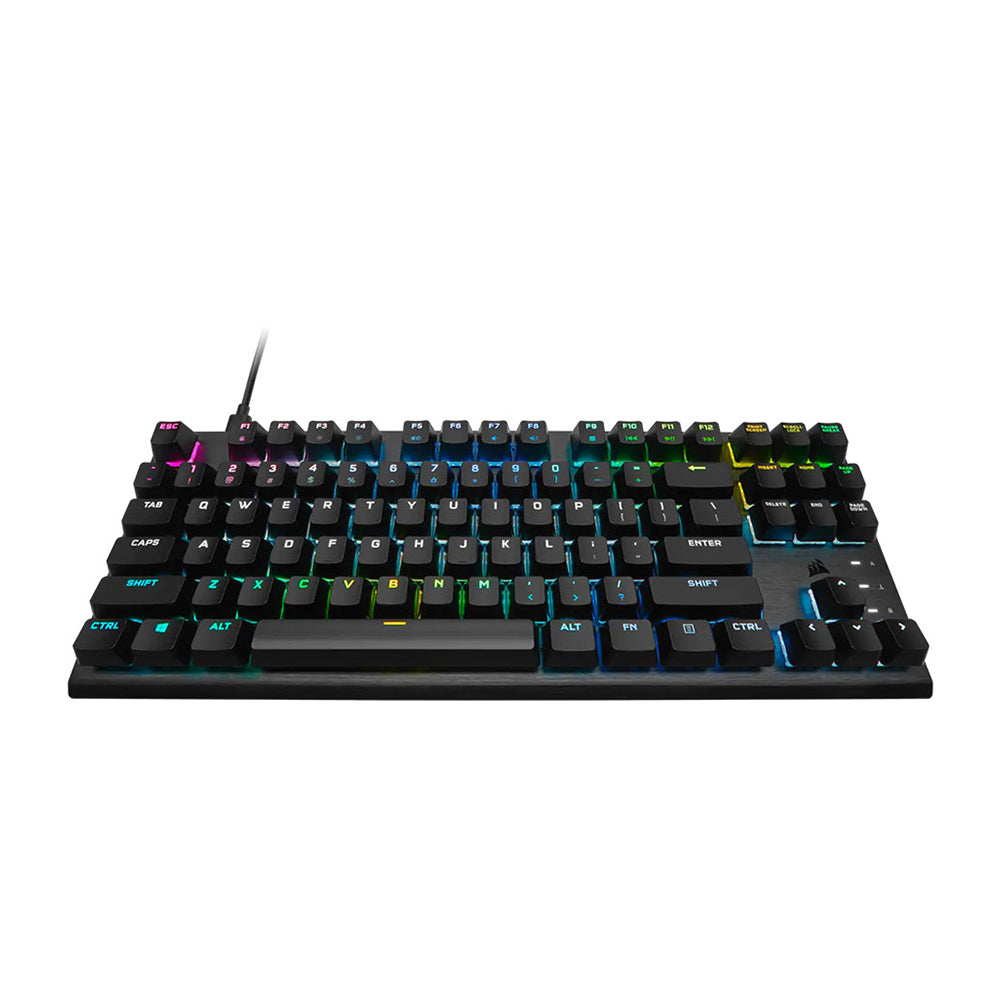 Corsair K60 PRO TKL RGB Optical Mechanical Gaming Keyboard - Black (OPX Switch) | Fast & Responsive for Competitive Gaming & Typing | Perfect for PC, Mac, Esports & Office Use