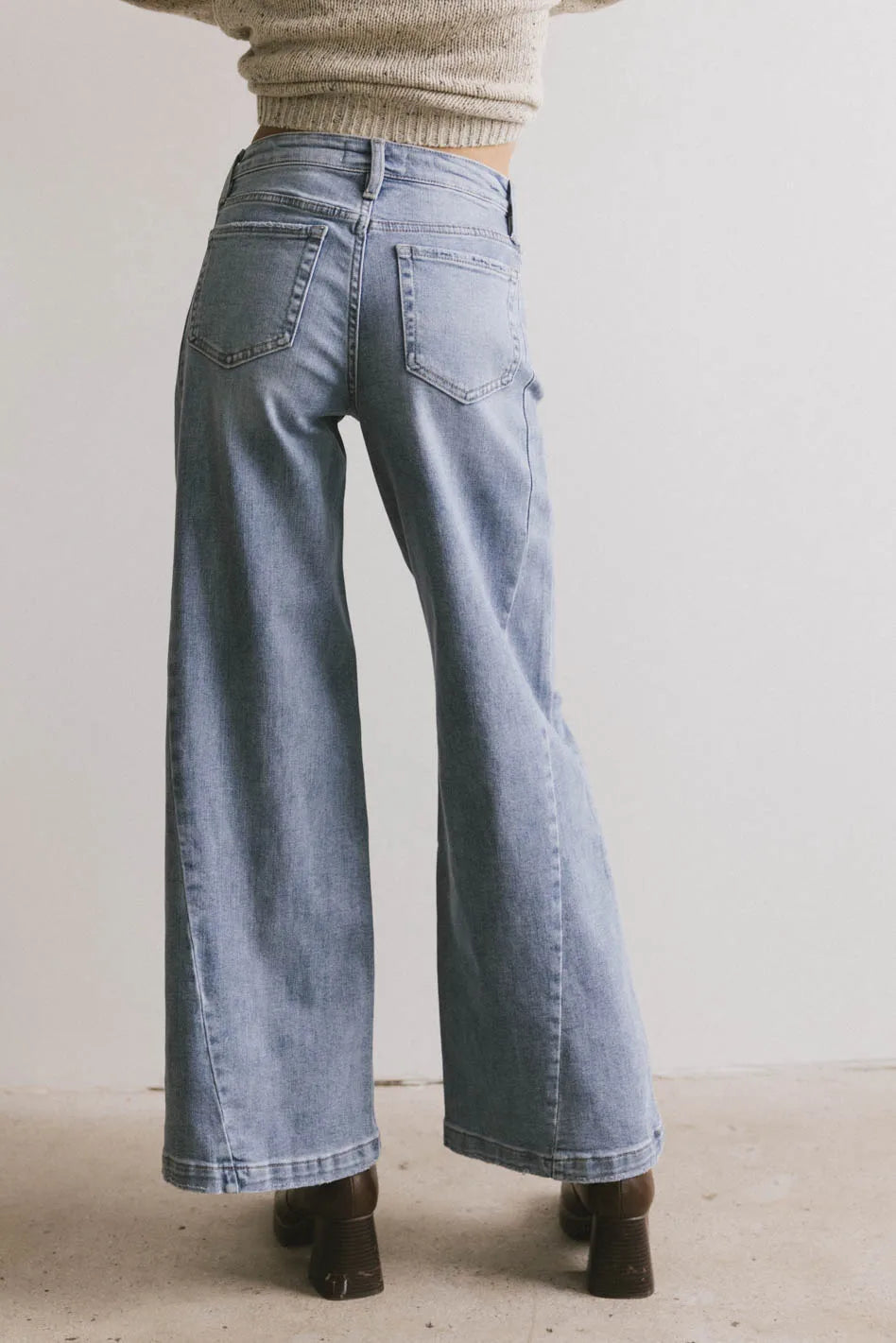 Krista High Waisted Wide Leg Jeans for Women - Comfortable Stretch Denim Pants, Trendy Casual & Office Wear - Perfect for Everyday Outfits, Date Nights, and Work Attire