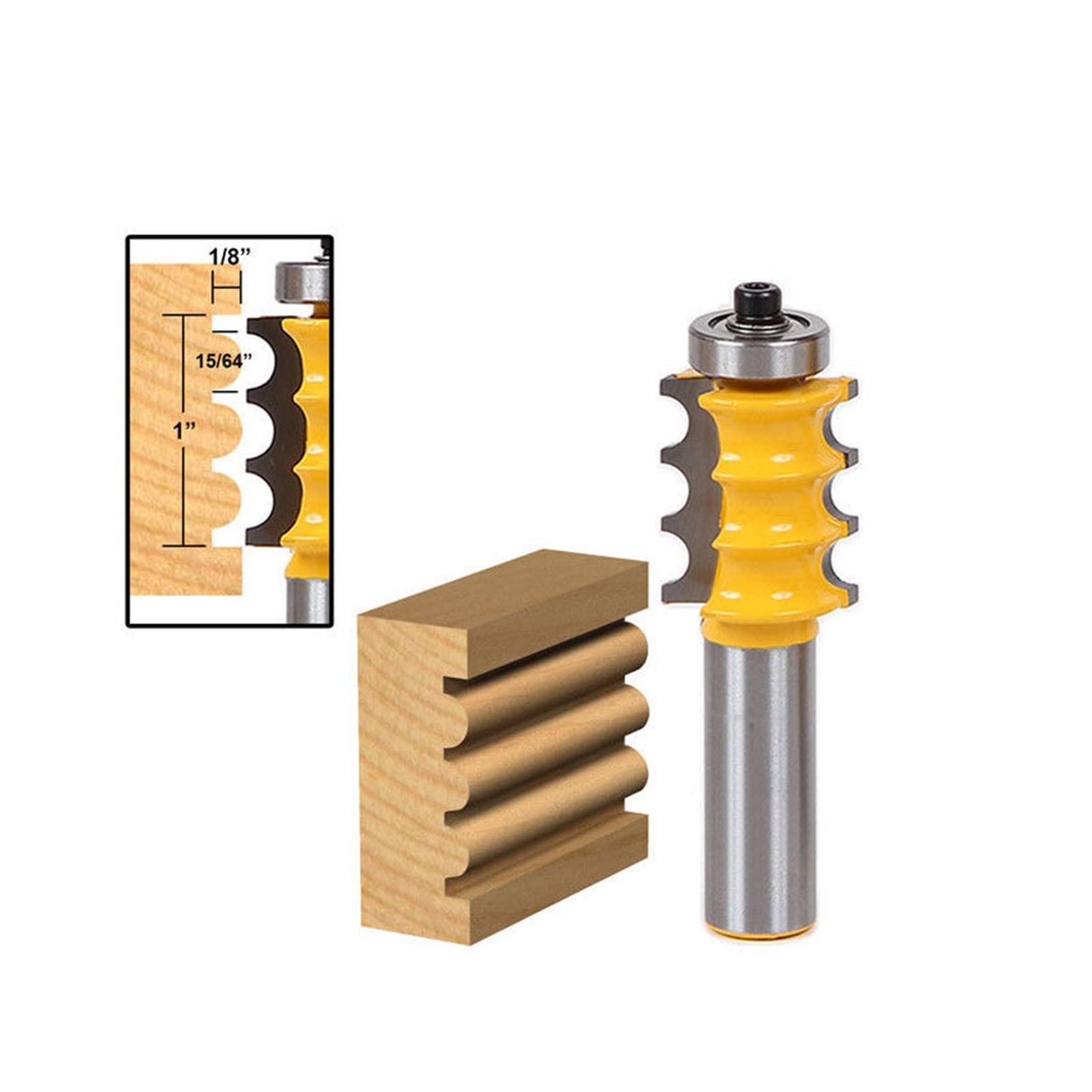 5Pcs 1/2 Inch Carbide Milling Cutter Set for Woodworking - Door Frame Lace Knife, Cabinet Carving Knife with Sharp Cutting Edge (5pcs) - Perfect for Door Carving, Cabinet Making & Wood Shaping Projects