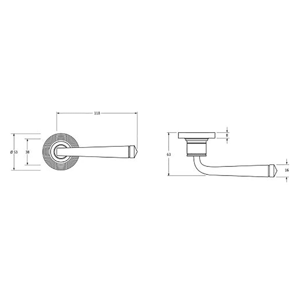 Stainless Steel Satin Avon Lever Door Handles - Concealed Beehive Rose Design for Interior & Exterior Doors - Perfect for Home, Office, and Commercial Spaces
