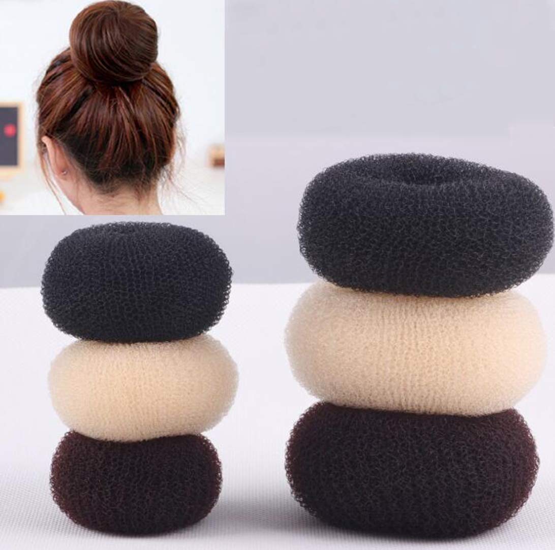 3Pcs Donut Hair Bun Maker Ring - Large, Medium, Small Set for Women & Girls - Chignon Hair Doughnut Styling Tool for Updos, Ponytails & Party Hairstyles