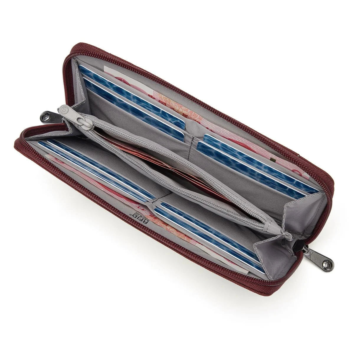 Pacsafe RFIDsafe™ RFID Blocking Continental Wallet - Secure Travel Wallet for Credit Cards & Passport - Perfect for International Trips & Daily Commute