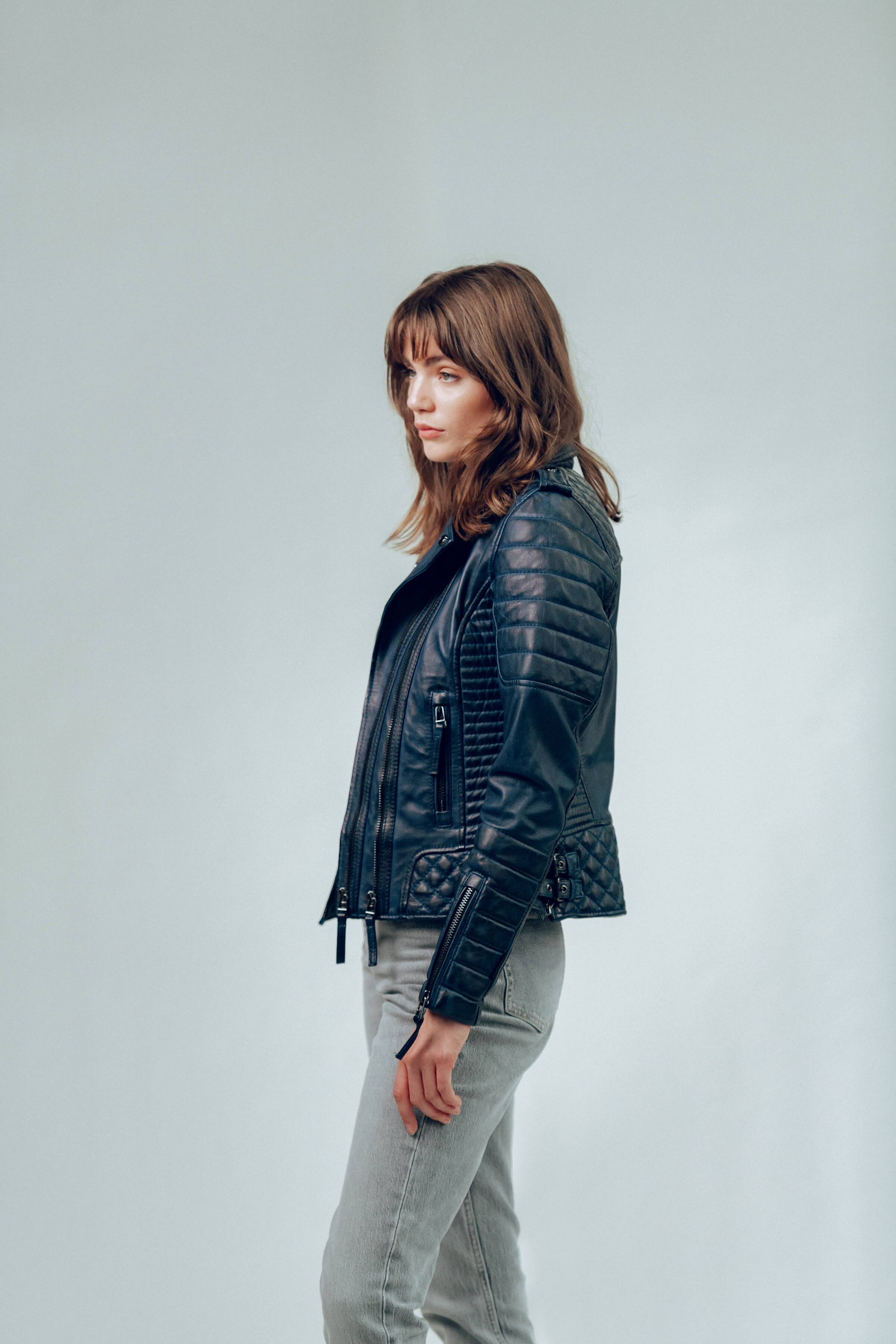Kay Michaels 2.0 Women's Burnt Blue Denim Jacket - Stylish Casual Outerwear for Everyday Wear & Fall Fashion