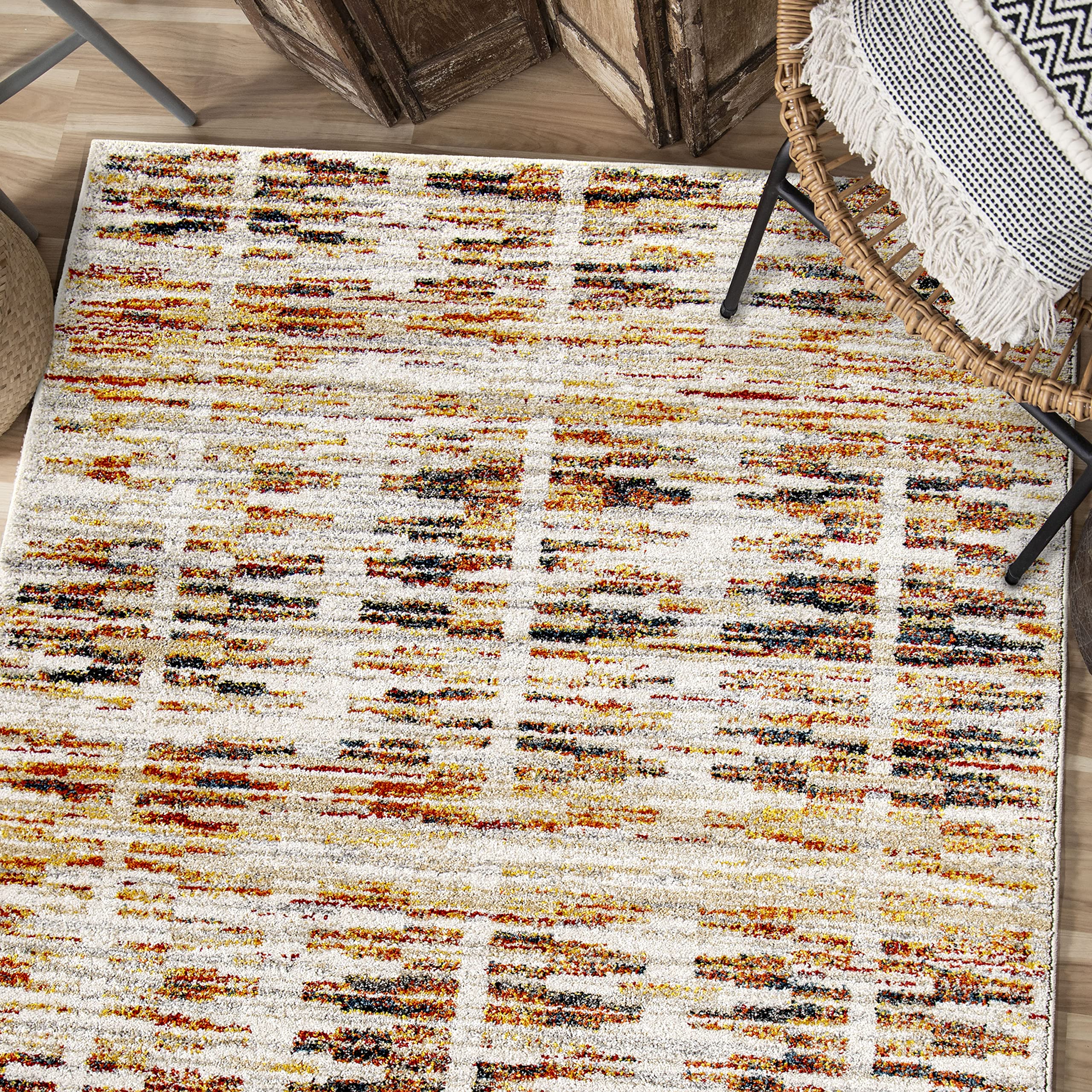 Orian Rugs West End Movement Area Rug - Soft Modern Bohemian Rug for Living Room, Bedroom & Home Decor
