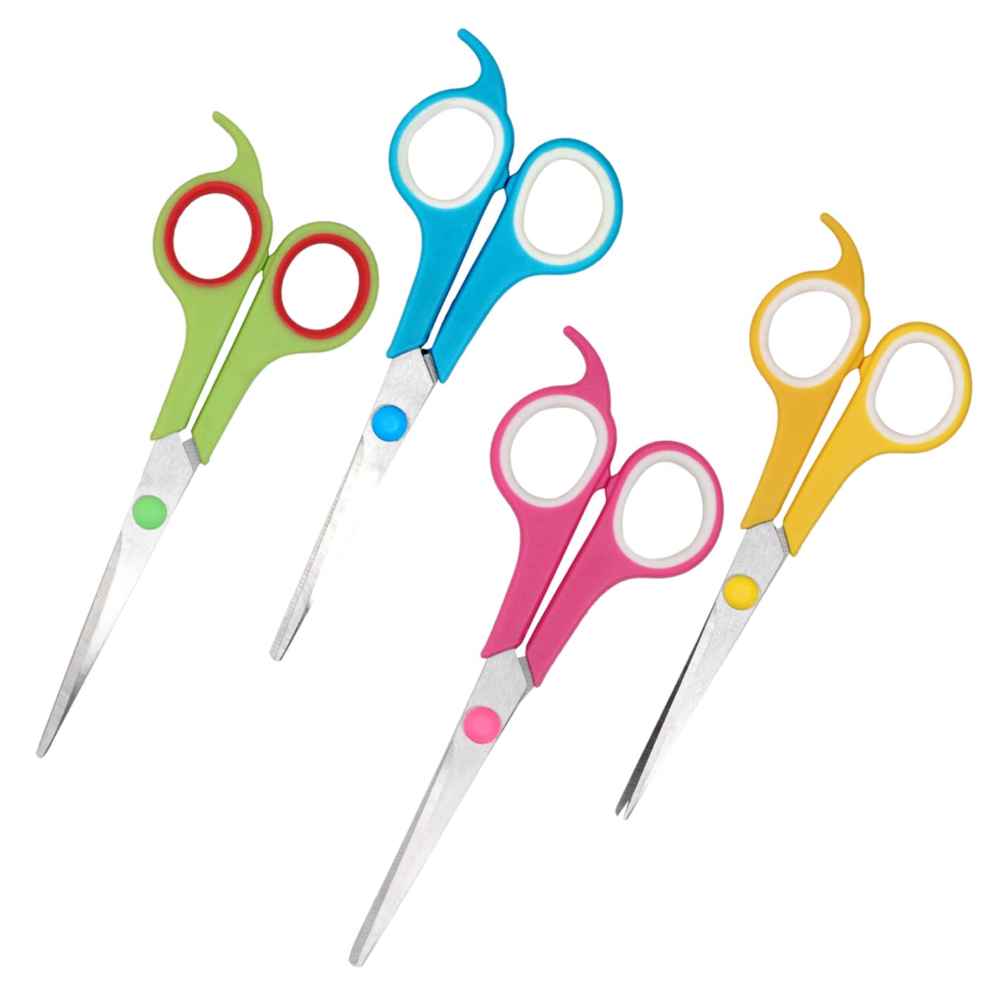 Kabello Professional Hair Cutting Scissors - Vibrant Multicolor Salon Shears (1 Piece) | Perfect for Stylists, Barbers & Home Haircuts