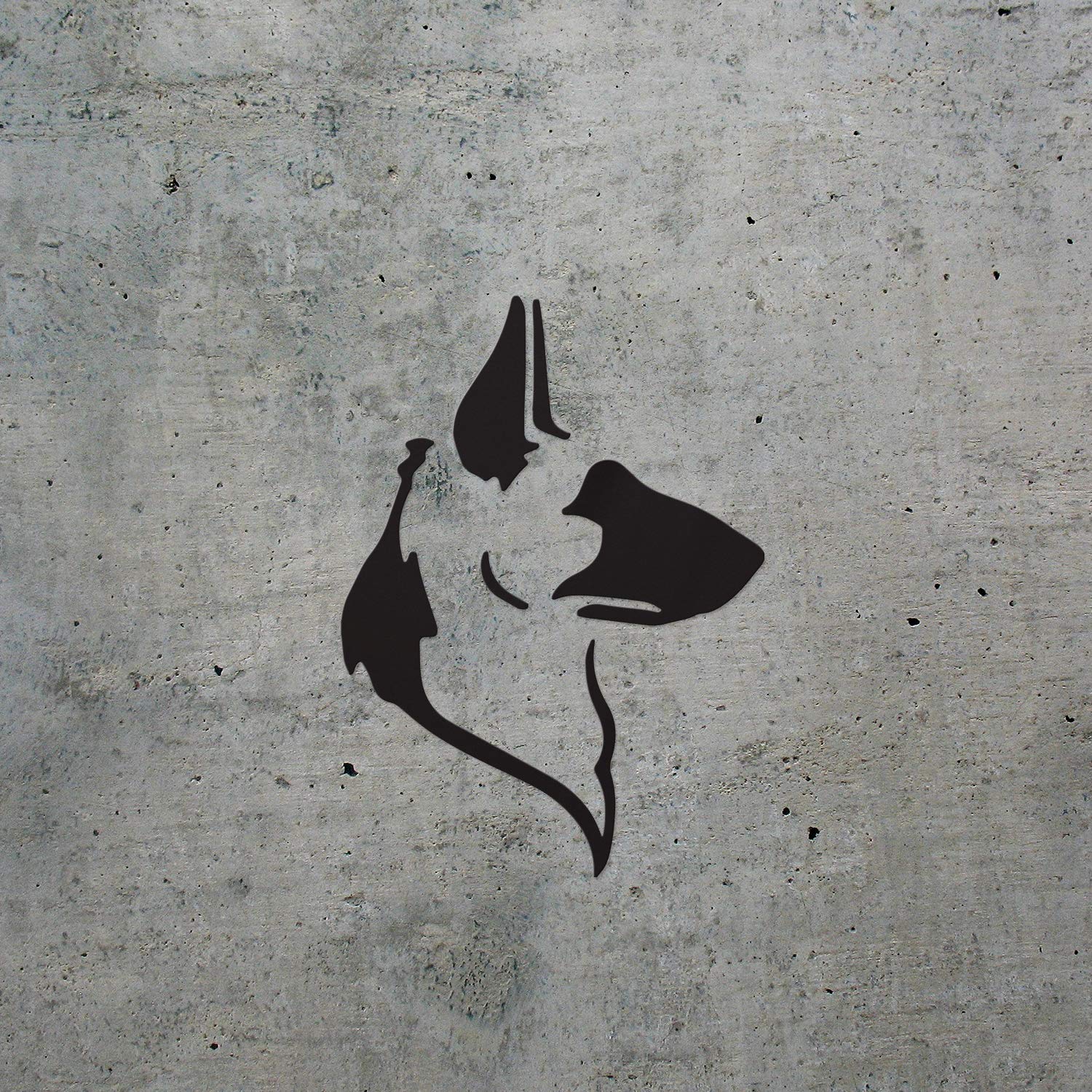 Premium Waterproof German Shepherd (Black) Vinyl Decal Stickers - Set of 2 for Laptop, Phone, Helmet, Car Window, Mug | Durable Decorative Stickers for Home, Office, School & Gifts