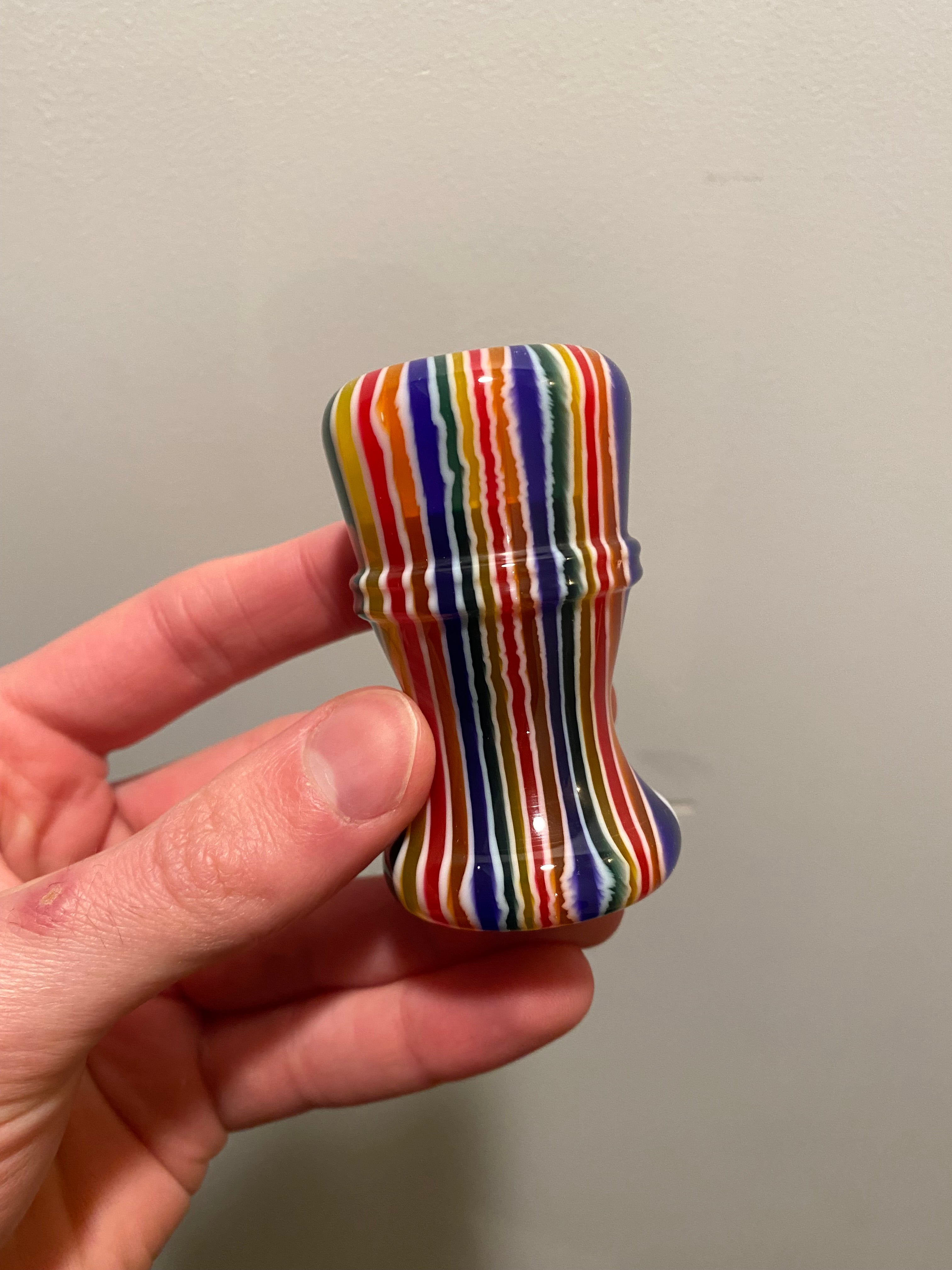 Handcrafted Candy Stripe Shaving Brush Handle - Fits 24mm & 26mm Knots - Premium Factory Second - Perfect for Wet Shaving & Grooming Gifts