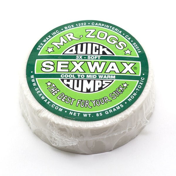 Sex Wax Quick Humps Surfboard Wax - Green - Non-Toxic Grip for All Surf Conditions | Perfect for Surfing, Bodyboarding & Water Sports