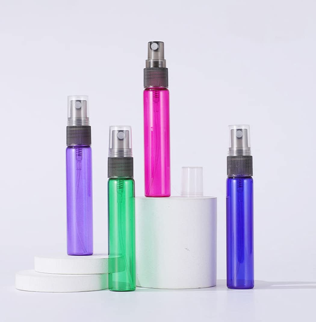 20 Pack 10ML Refillable Travel Perfume Spray Bottles - Portable Empty Atomizer for Hydrating Mist, Essential Oils & Fragrances - Bulk Set (Purple) | Perfect for Gym, Travel, Purse & Home Use