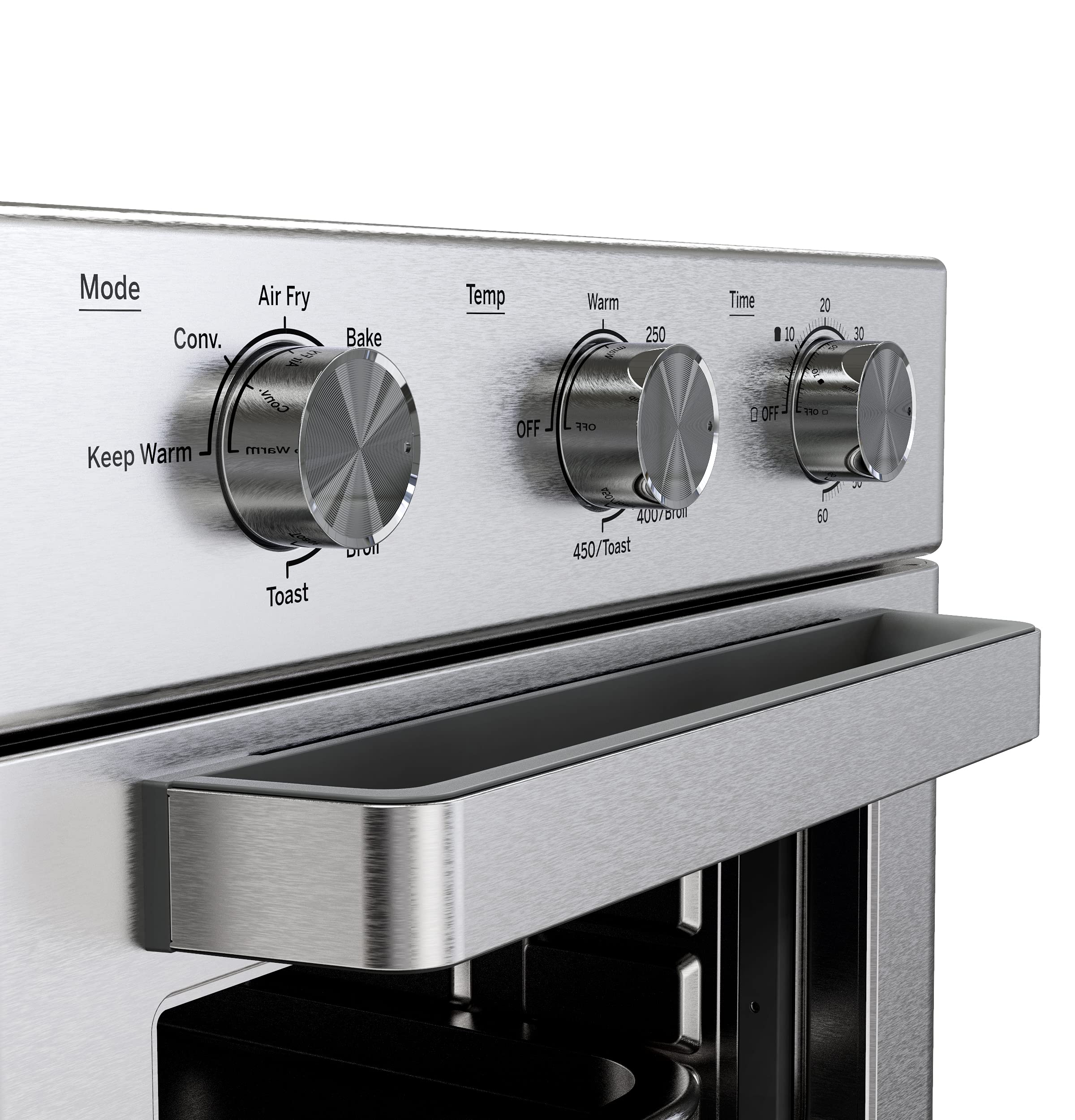 GE 7-in-1 Mechanical Air Fryer Toaster Oven with Accessories | Large Countertop Convection Oven for 12