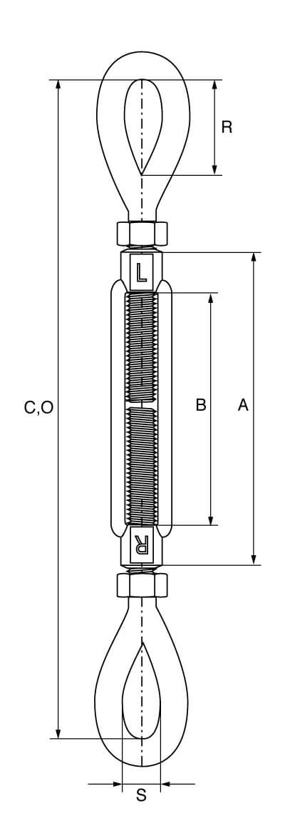 Stainless Steel Galvanized Turnbuckle Eye to Eye - Heavy Duty Rigging Hardware for Marine, Construction, and DIY Projects