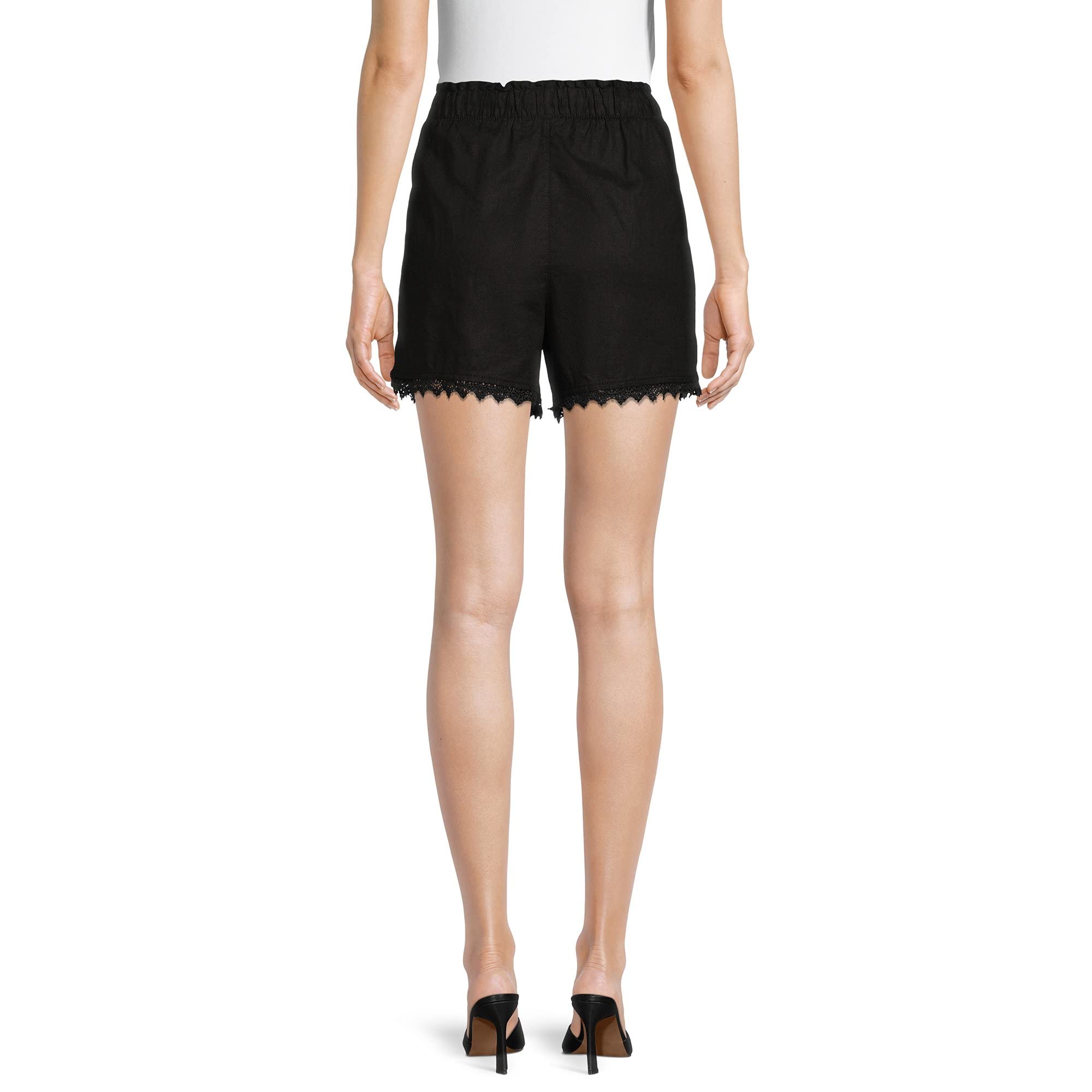 Time and Tru Women's Linen Shorts - Comfortable Summer Casual Shorts with Elastic Waist | Perfect for Beach, Vacation, and Everyday Wear