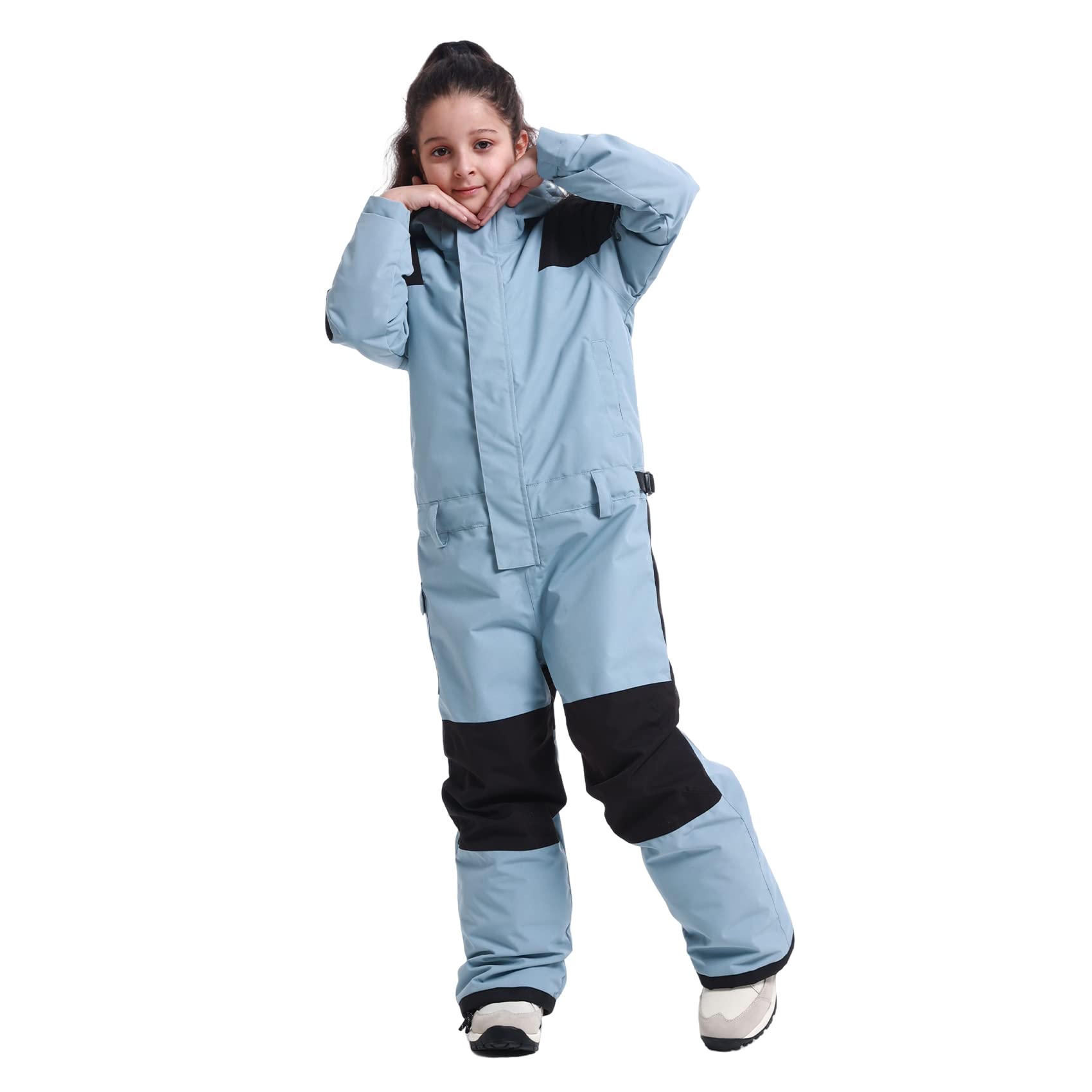 GSOU SNOW Kids Waterproof Ski Suit - One Piece Snowsuit for Boys & Girls - Windproof Snowboard Jumpsuit for Winter Sports & Outdoor Play - Perfect for Skiing, Snowboarding, and Snow Days