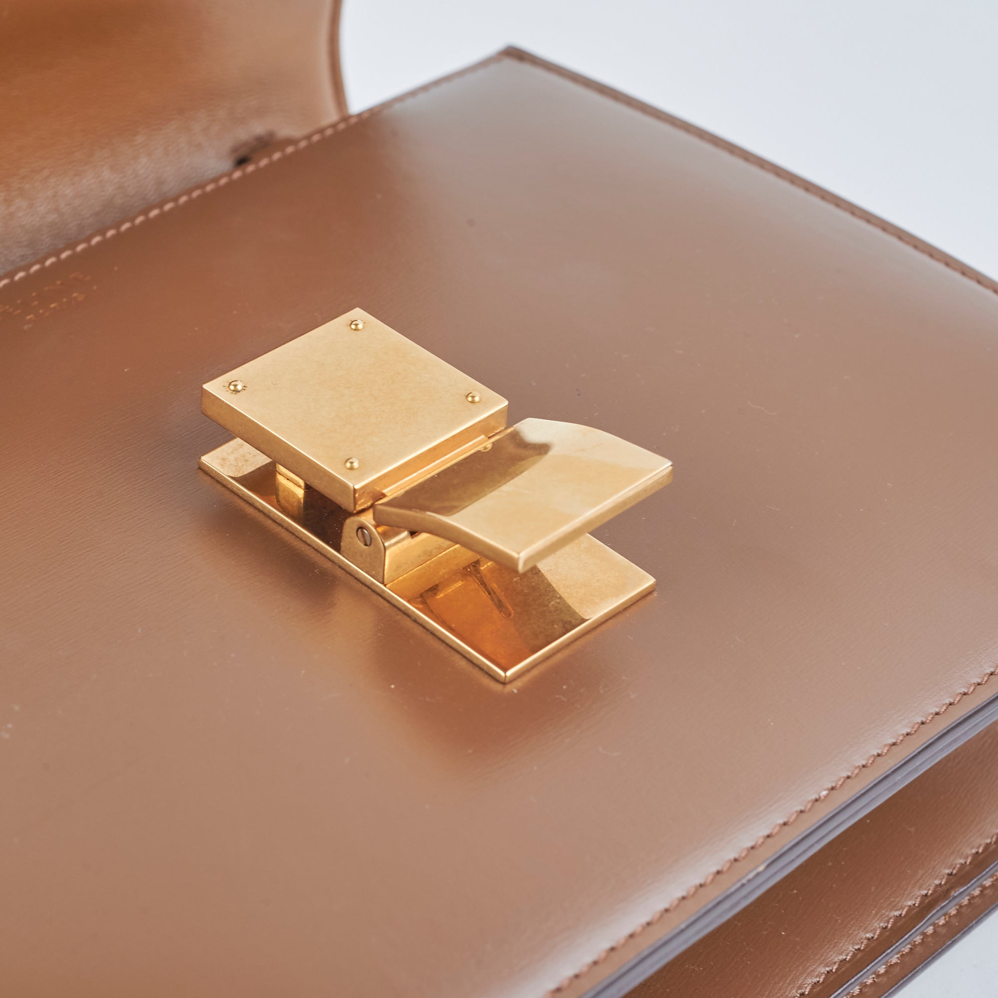 Celine Box Medium Bag in Caramel Brown - Luxury Leather Crossbody Handbag for Women | Perfect for Work, Travel & Everyday Use