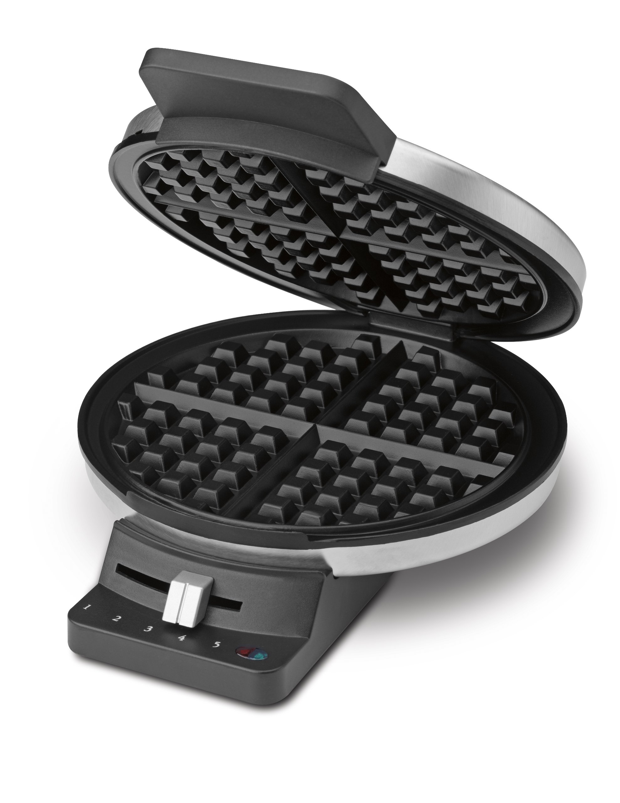Cuisinart WMR-CAC Traditional Round Waffle Maker - Compact Belgian Waffle Iron for Home, Breakfast & Brunch - Perfect for Pancakes, Waffles & French Toast - Small Kitchen Appliance for Family & Entertaining