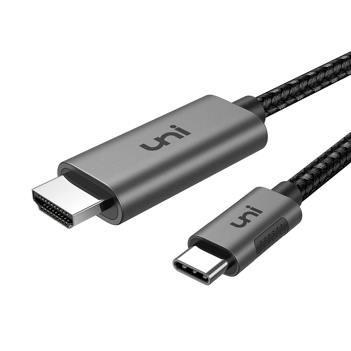 Premium Braided USB-C to HDMI Cable 3ft - 4K@60Hz Thunderbolt 3 Compatible - for MacBook Pro/Air, iPad Pro, Samsung Galaxy S21 - Ideal for Home Office, Presentations & 4K TV Streaming