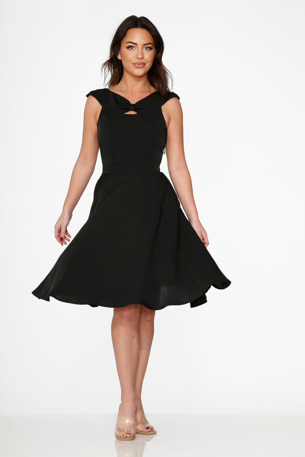 Elegant Black Swing Dress for Women - Casual & Party Wear - Perfect for Date Nights, Cocktail Parties & Special Occasions