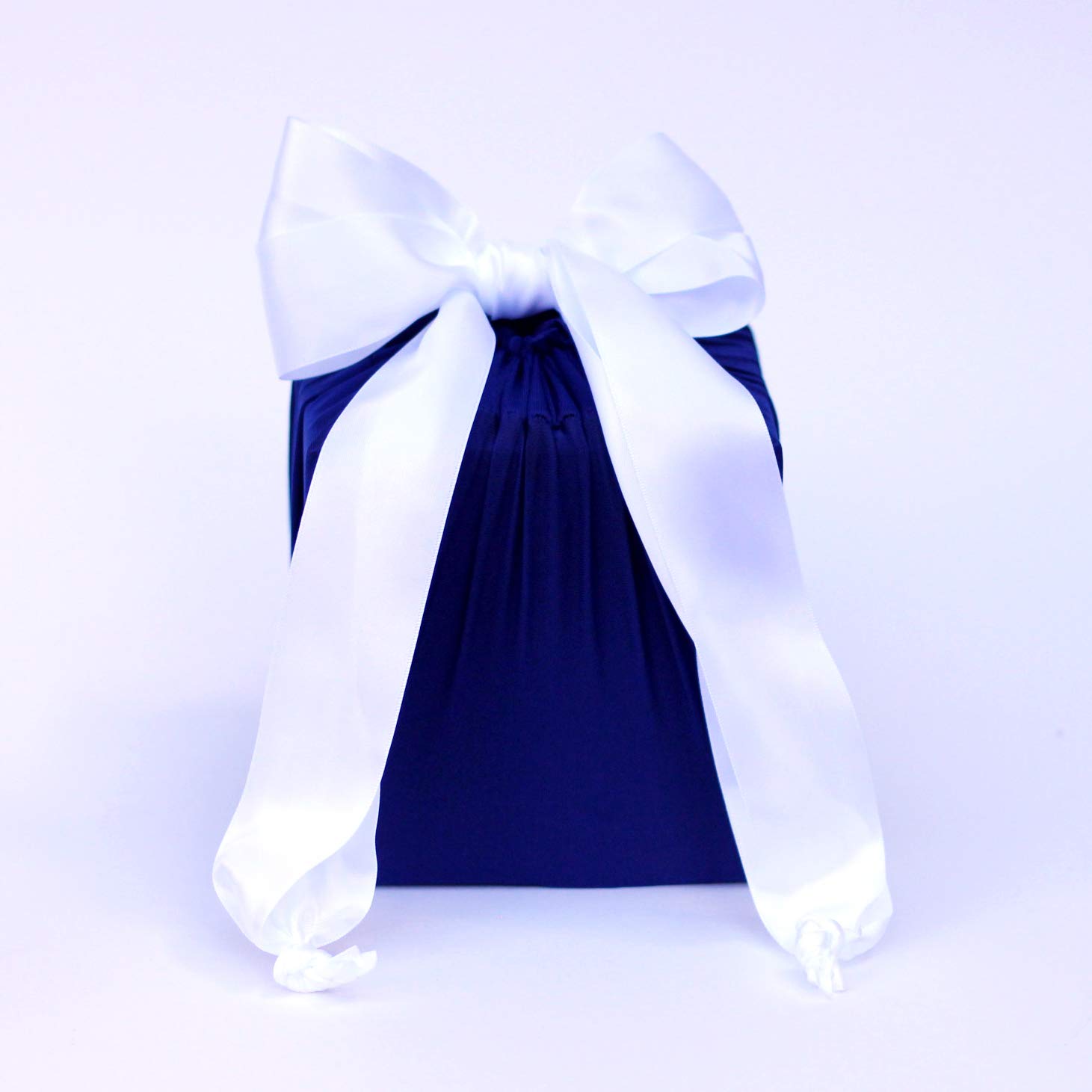 Lilywrap Reusable Gift Wrap - Classic Navy Blue Eco-Friendly Fabric Wrapping for Birthdays, Weddings & Holidays - Sustainable Gift Packaging Solution