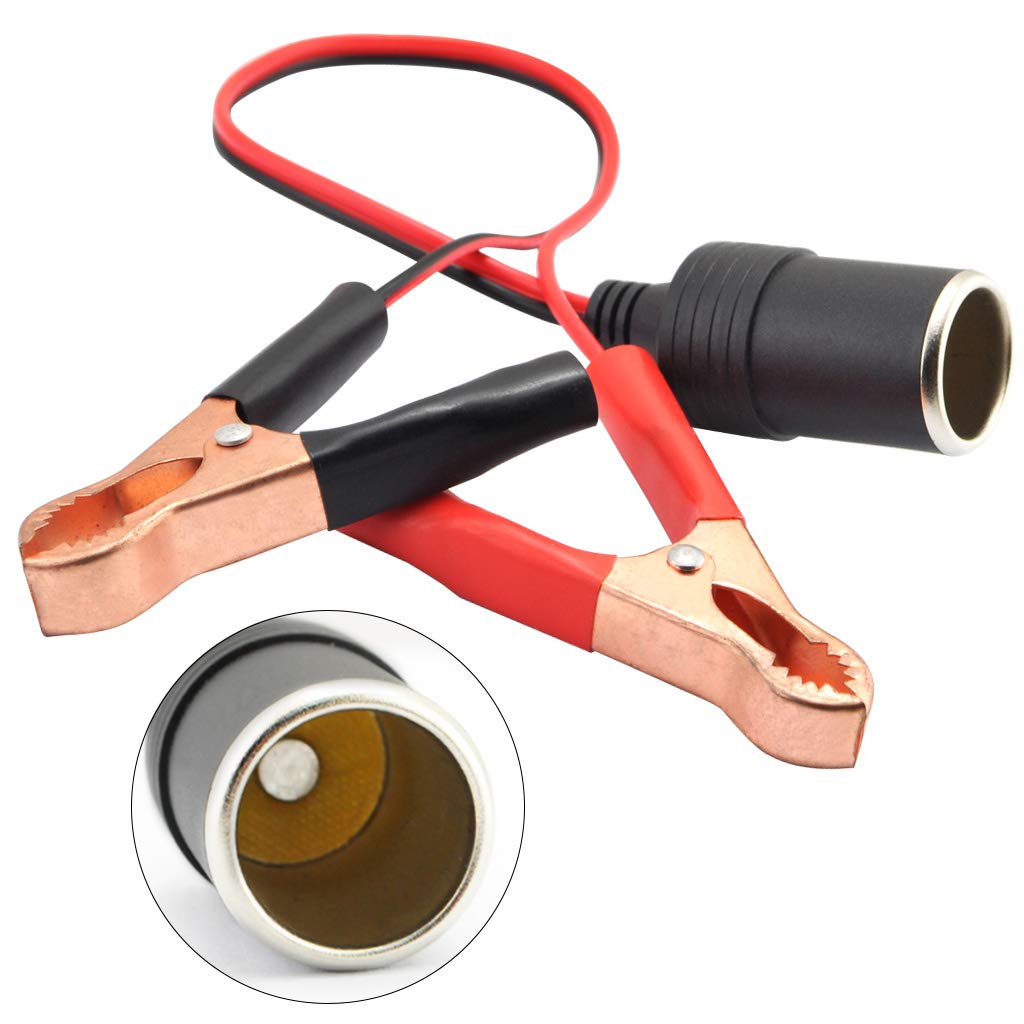 3M/10ft OBD II Vehicle ECU Emergency Power Supply Cable with Alligator Clips - 12V Car Battery Memory Saver & Cigarette Lighter Power Extension - Perfect for Car Maintenance, ECU Programming & Battery Replacement