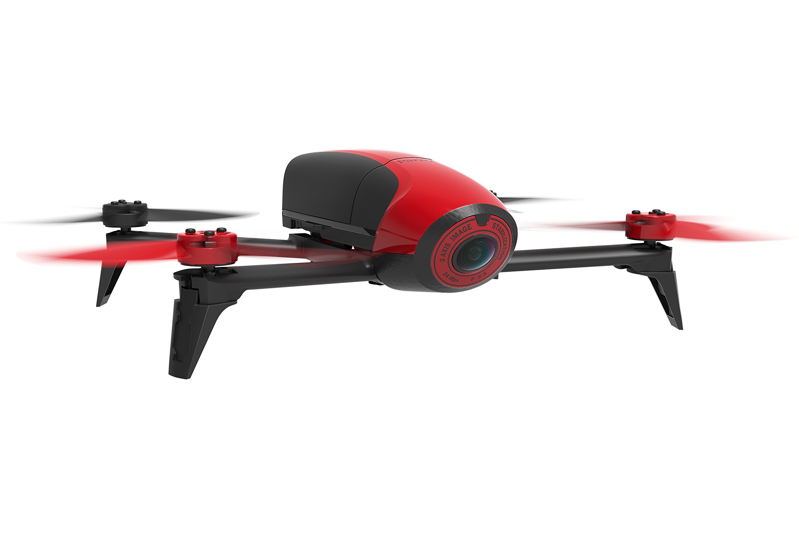 Original Parrot Bebop 2 Drone Replacement Propellers - 2 Red & 2 Black Blades - High Performance Spare Parts for Aerial Photography, Outdoor Adventures & Drone Racing