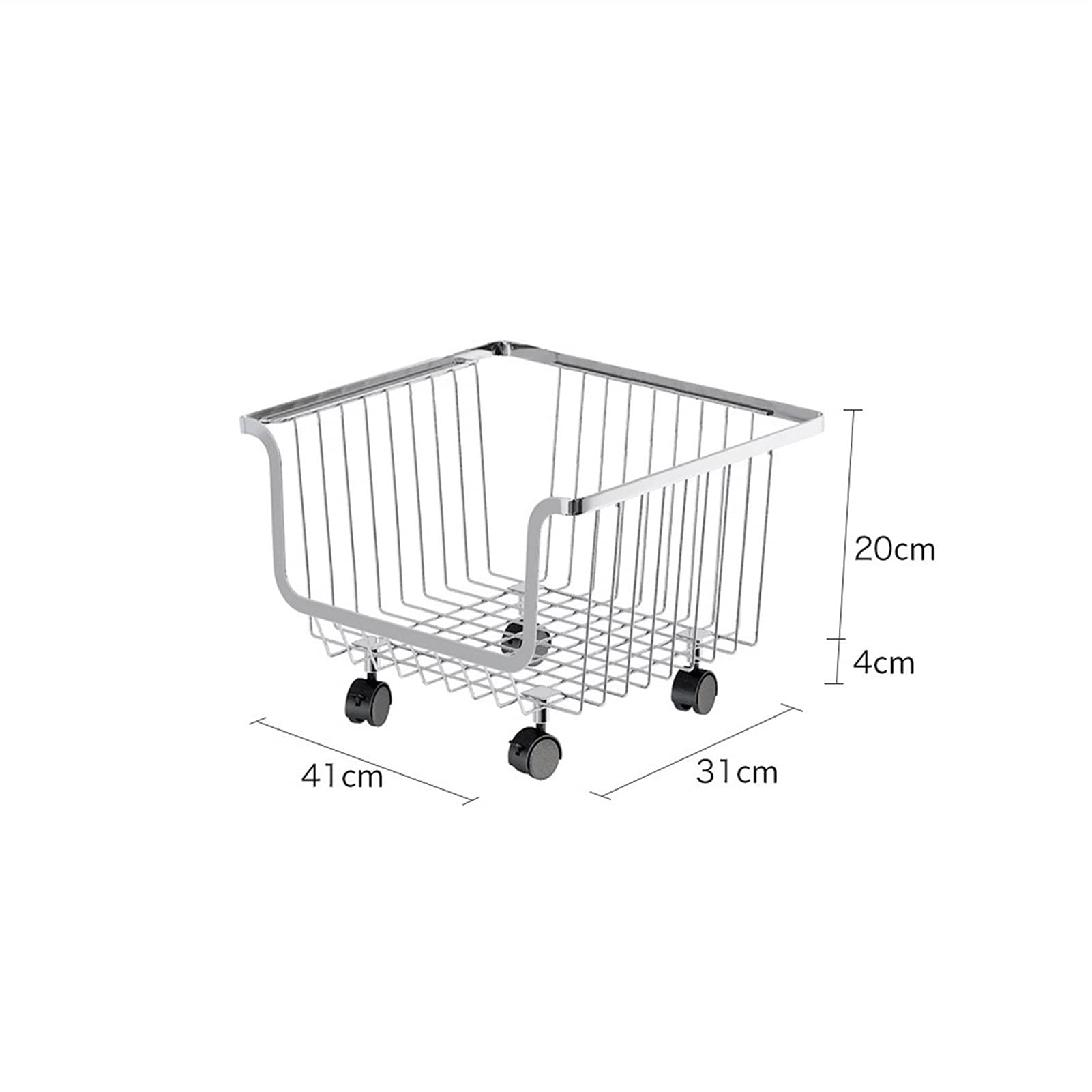 304 Stainless Steel Storage Basket - 1/2 Layer Fruit & Vegetable Organizer for Kitchen, Pantry, Refrigerator - Durable Shelf & Countertop Storage Bin (1 Layer) - Perfect for Fresh Produce Display & Organization in Home, Restaurant, or Market