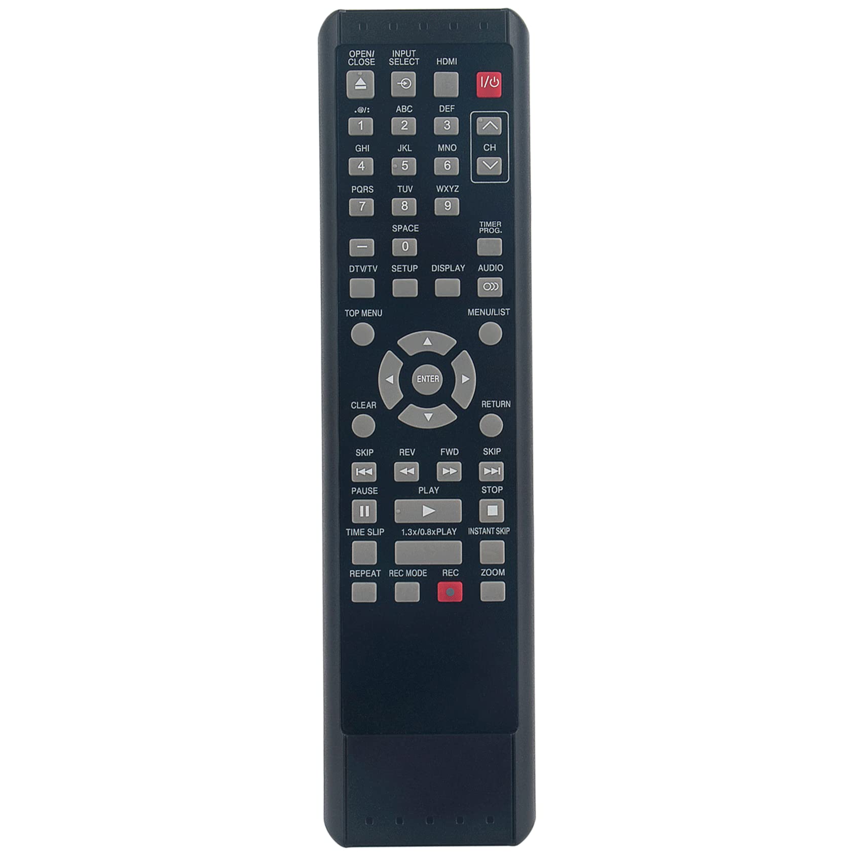 Toshiba DVD Recorder Replacement Remote Control Compatible with D-R550/D-R560/D-R570 Series (D-R550KU/D-R560KU/D-R570KU) - Perfect for Home Entertainment Systems & Media Centers