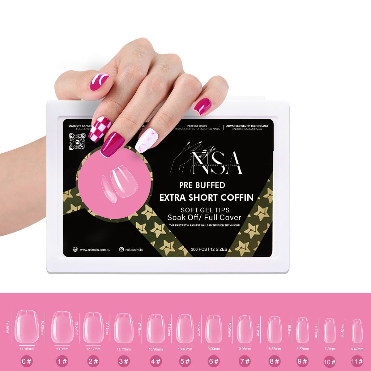 Gel Nail Extensions Kit - Pre Buffed Tips for Strong & Natural-Looking Nails | Perfect for DIY Manicures, Salon Professionals & Special Occasions