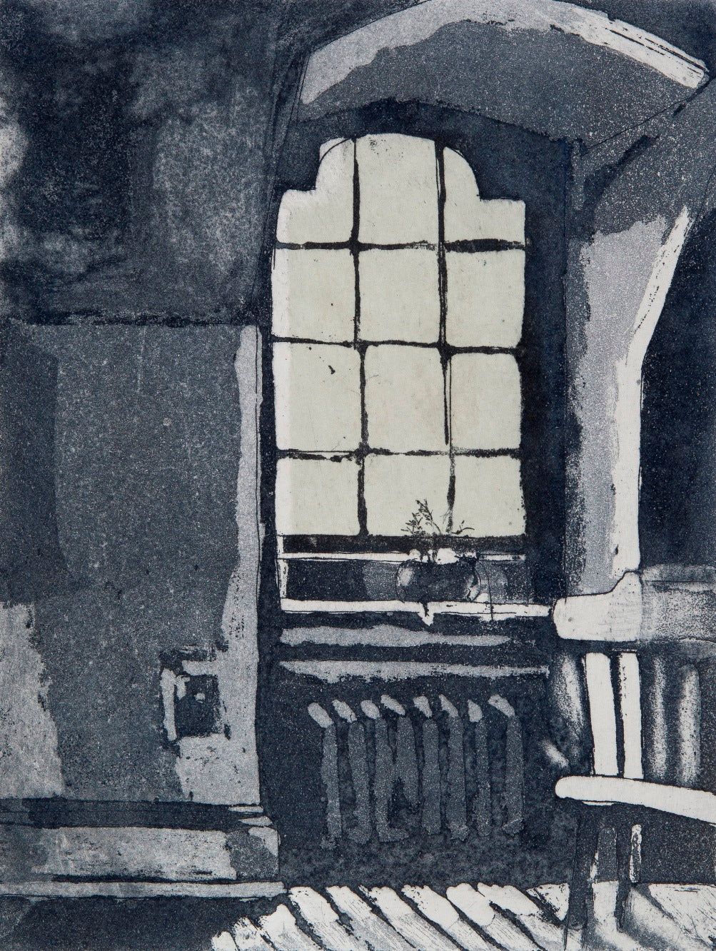 Christine Stoughton: Blue Room on a Rainy Day - Vintage Art Print for Home & Office Decor - Perfect for Living Rooms, Bedrooms & Creative Spaces
