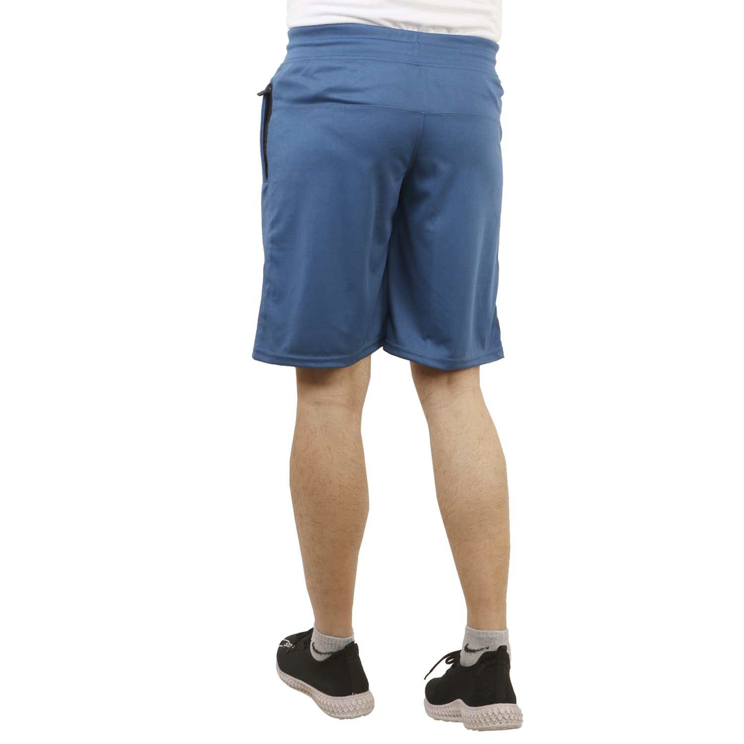 JOREN Men's Athletic Shorts with Zipper Pockets - Blue XL | Comfortable Workout & Running Shorts for Gym, Basketball, Jogging