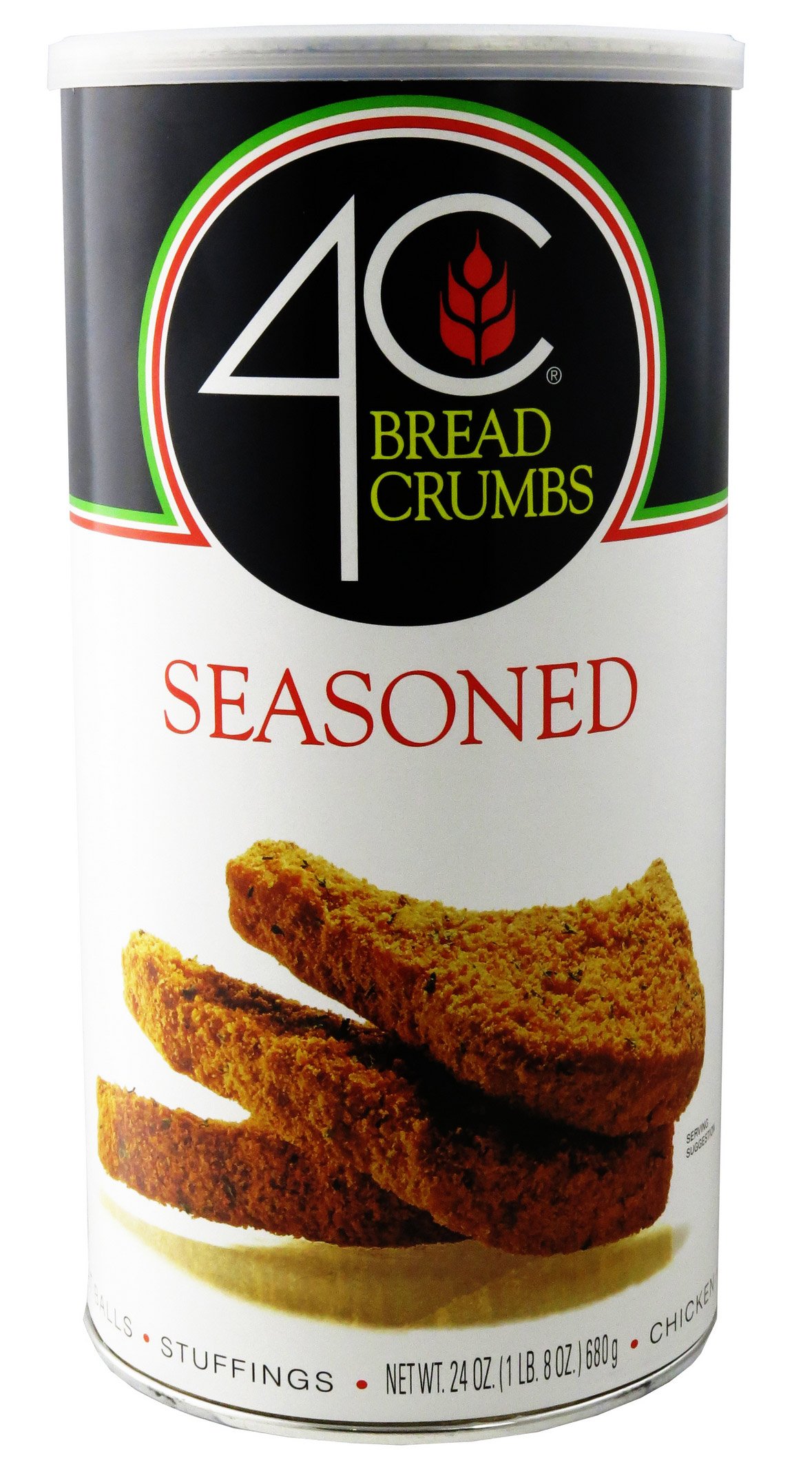 4C Seasoned Bread Crumbs - 24oz (680g) | Italian Style Panko for Cooking, Baking & Frying | Perfect for Meatballs, Chicken Cutlets & Fish Fillets