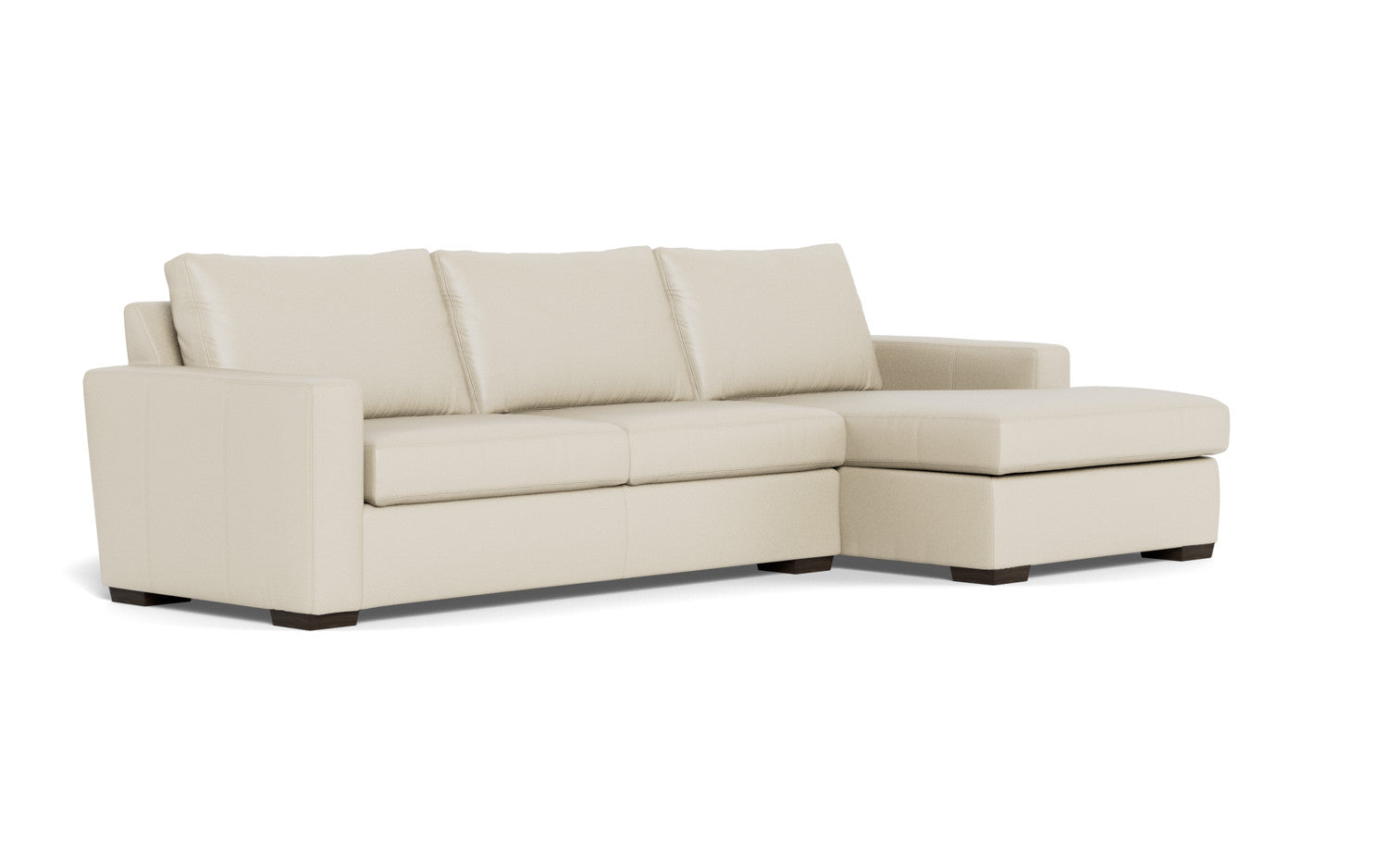 Premium Leather Right Chaise Sectional Sofa - Modern L-Shaped Couch for Living Room, Family Room & Home Theater Comfort