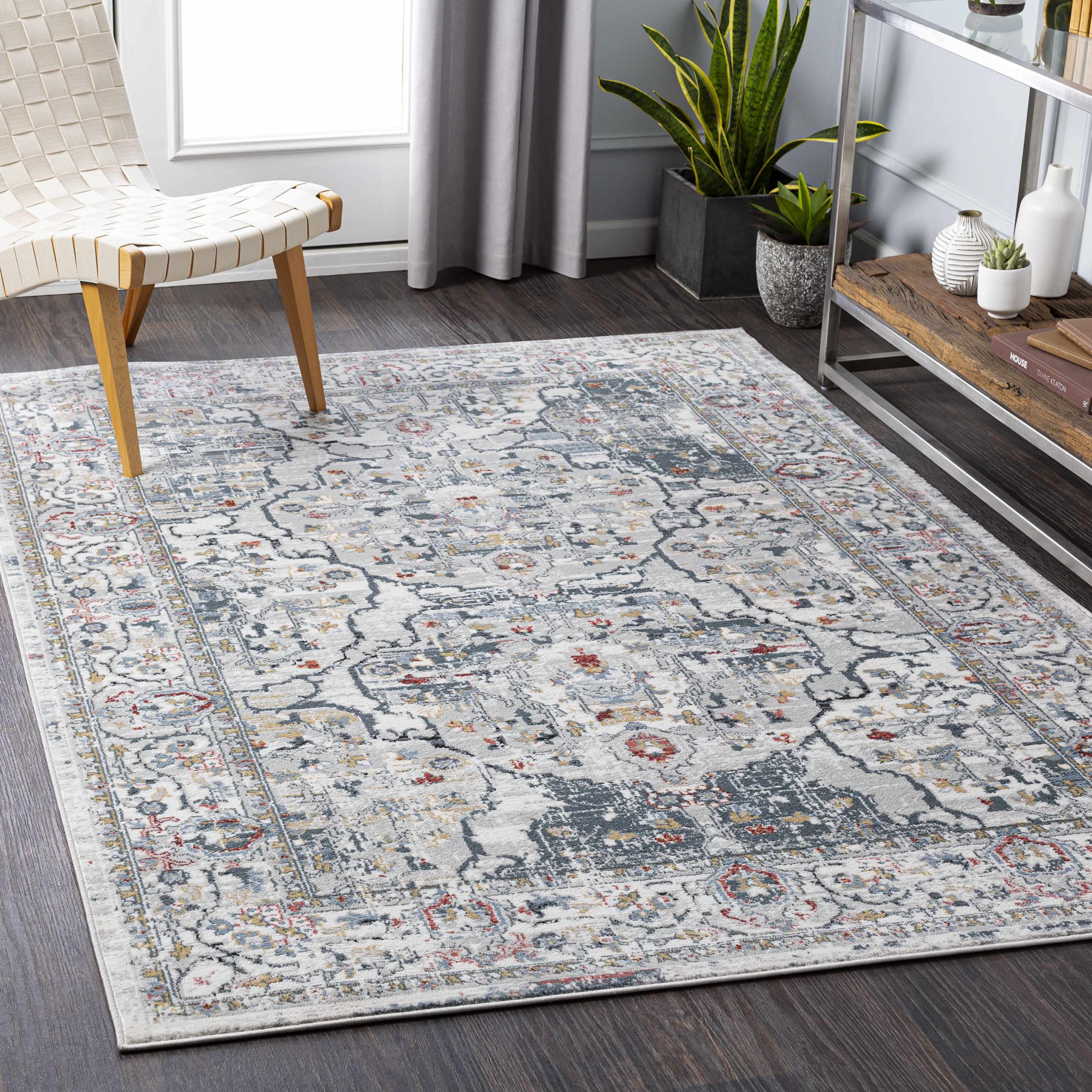 Glendalough 9' x 12' Area Rug - Soft Modern Non-Slip Living Room Carpet for Home Decor, Bedroom, Office | Perfect for High Traffic Areas & Cozy Spaces