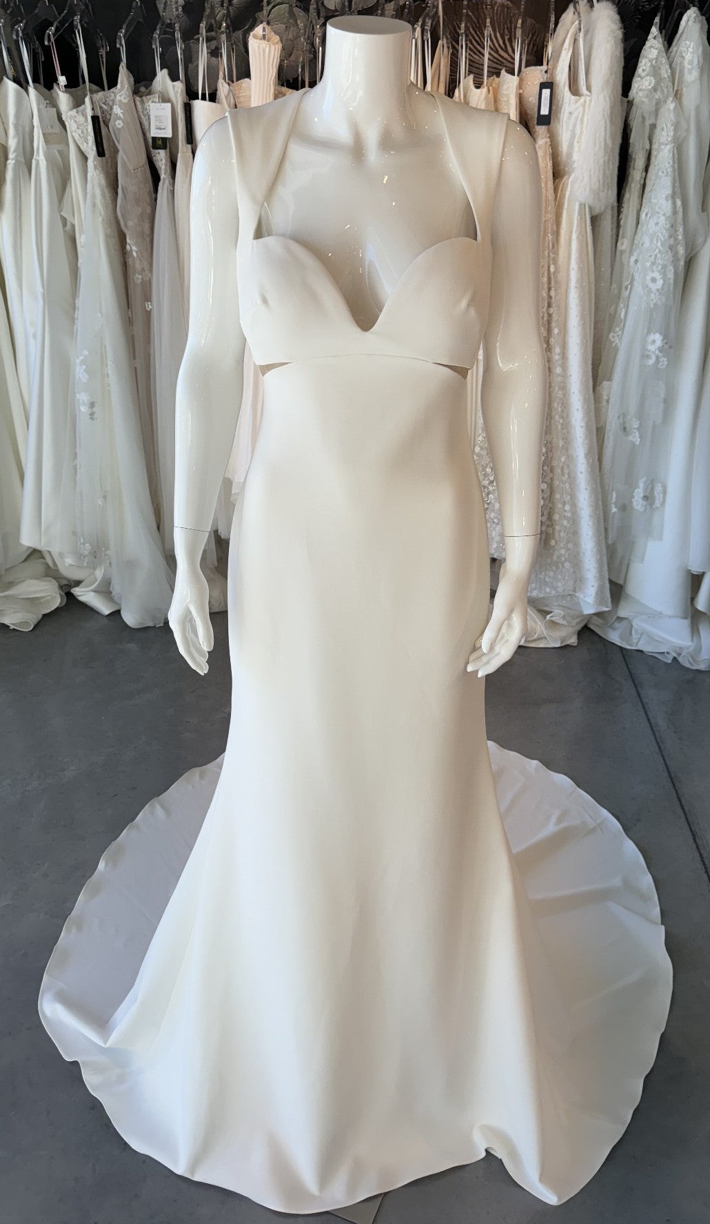 Pronovias Aman Elegant Lace Wedding Dress - Perfect for Bridal Ceremonies, Vows, and Formal Occasions