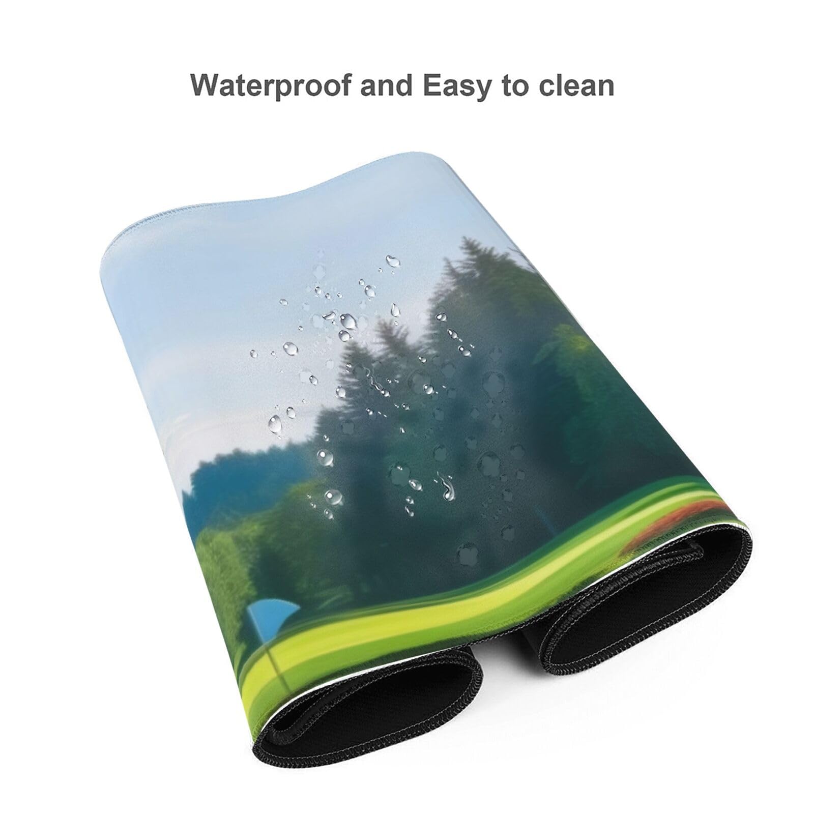 Premium Golf Course Lawn Print Mouse Pad - 11.8x31.5 Inches - Strong Adhesion, Durable & Non-Slip Surface - Ideal for Office Work, Gaming & Home Computer Use