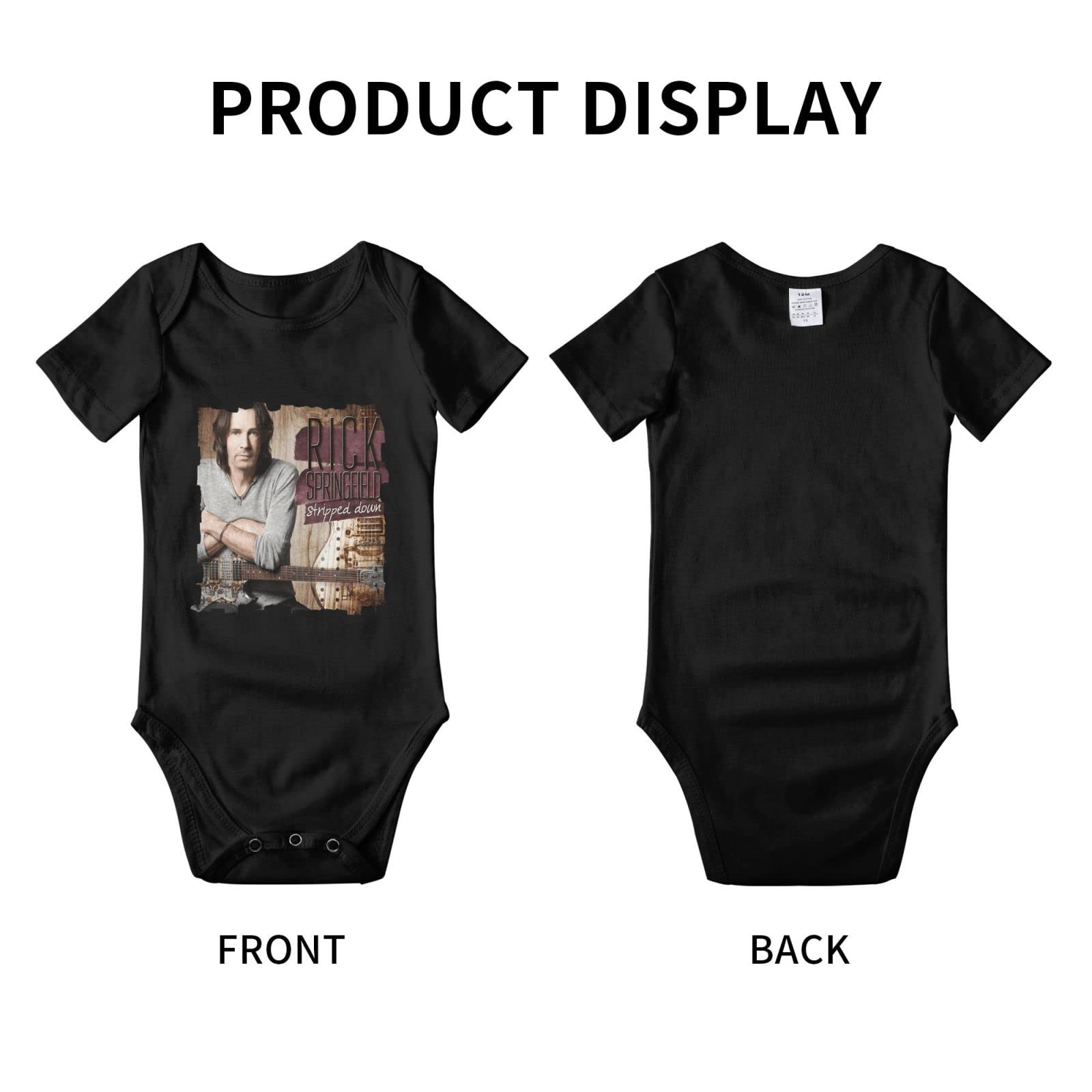 American Rick Music Springfield Baby Onesie - Unisex Newborn Romper, Short Sleeve 3D Printed Cotton Bodysuit (12 Months) | Comfortable Outfit for Baby Girls & Boys | Perfect for Playtime, Family Photos & Everyday Wear