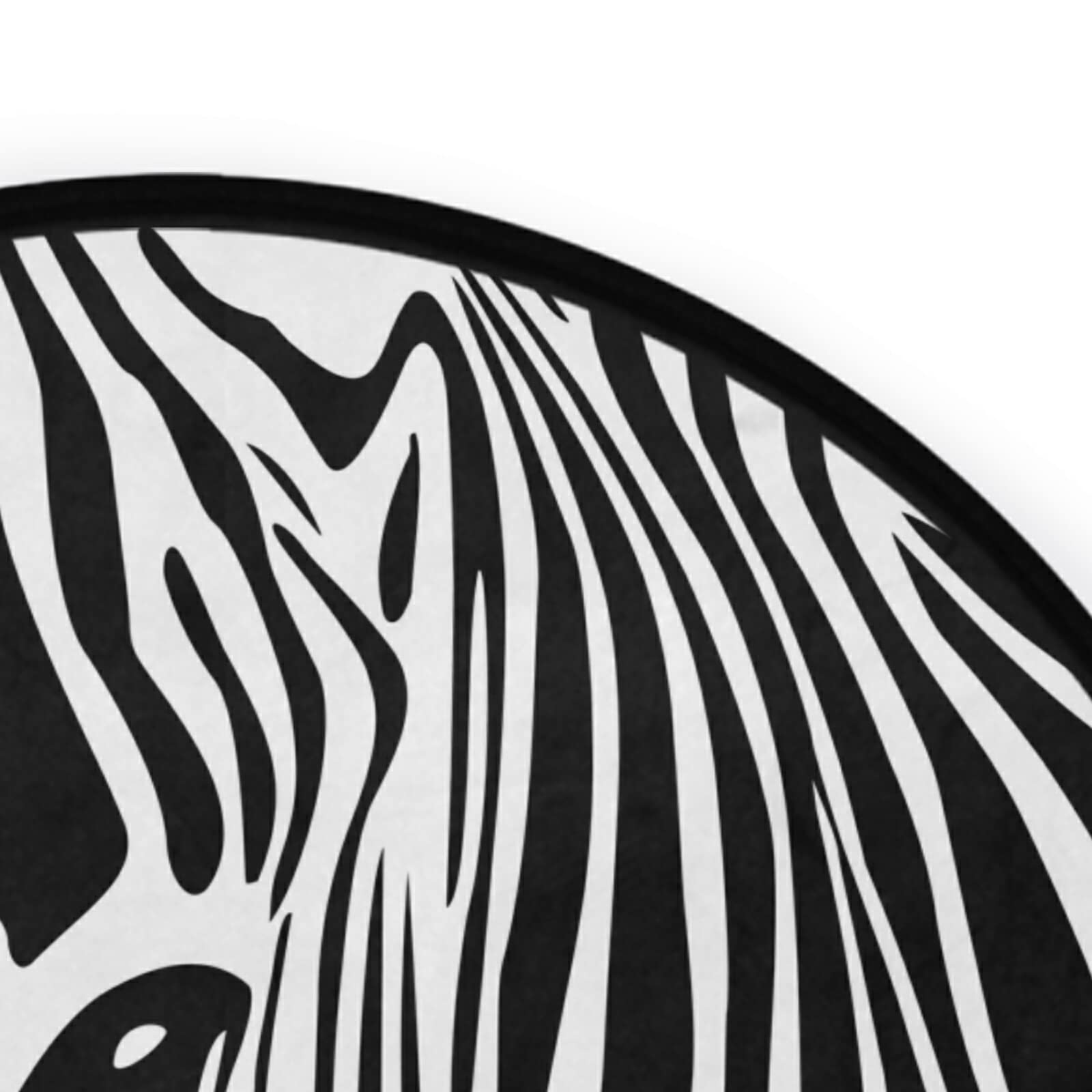 ALAZA Black and White Zebra Print Abstract Round Area Rug - 3' Diameter (92 cm) Soft Non-Slip Floor Carpet for Living Room, Bedroom, Nursery, Dorm | Modern Home Decor & Cozy Interior Design Accent