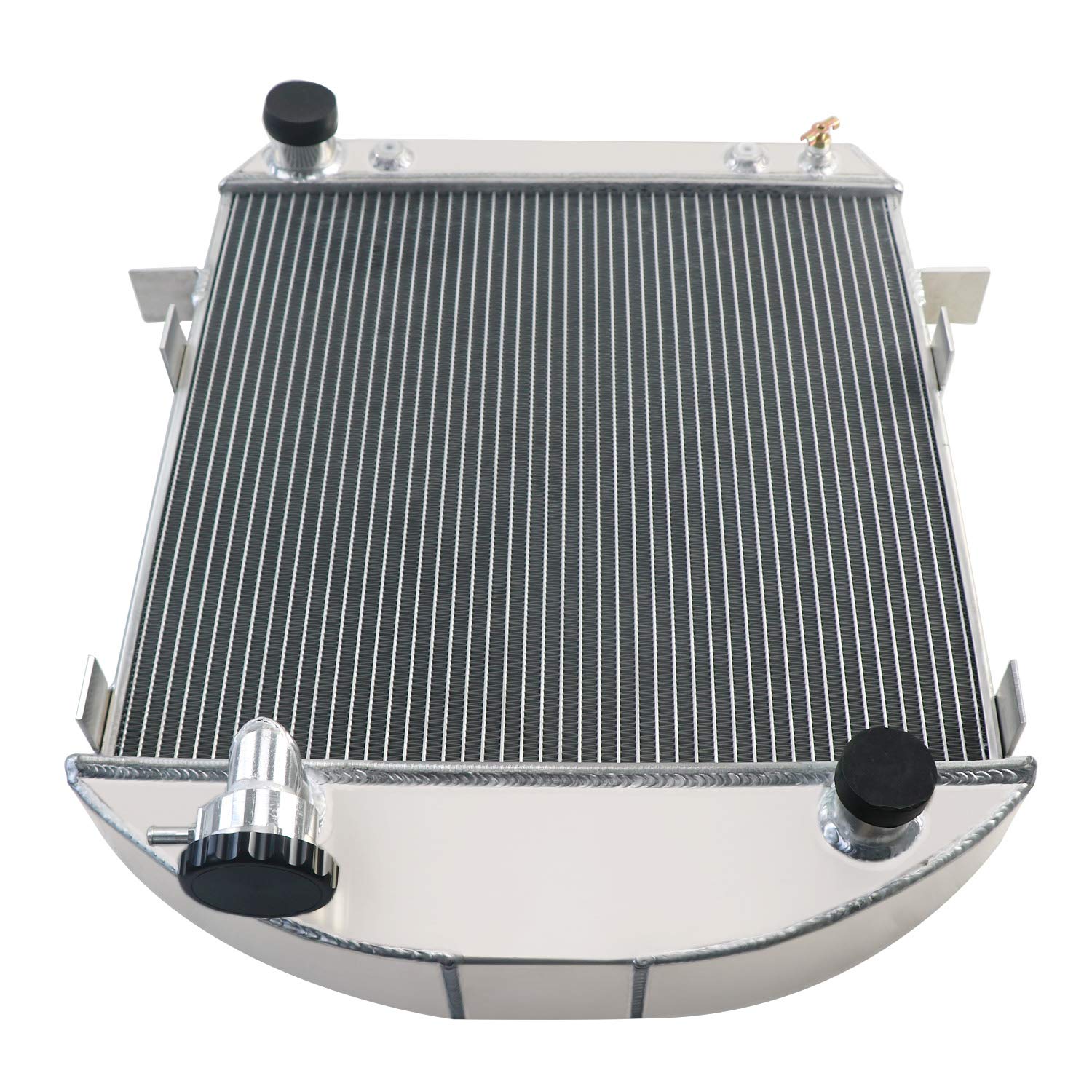 4 Row Aluminum Radiator for 1917-1927 Ford Model T with Chevy 2.9L L4 Engine - High Performance Cooling System for Classic Car Restoration & Hot Rod Upgrades