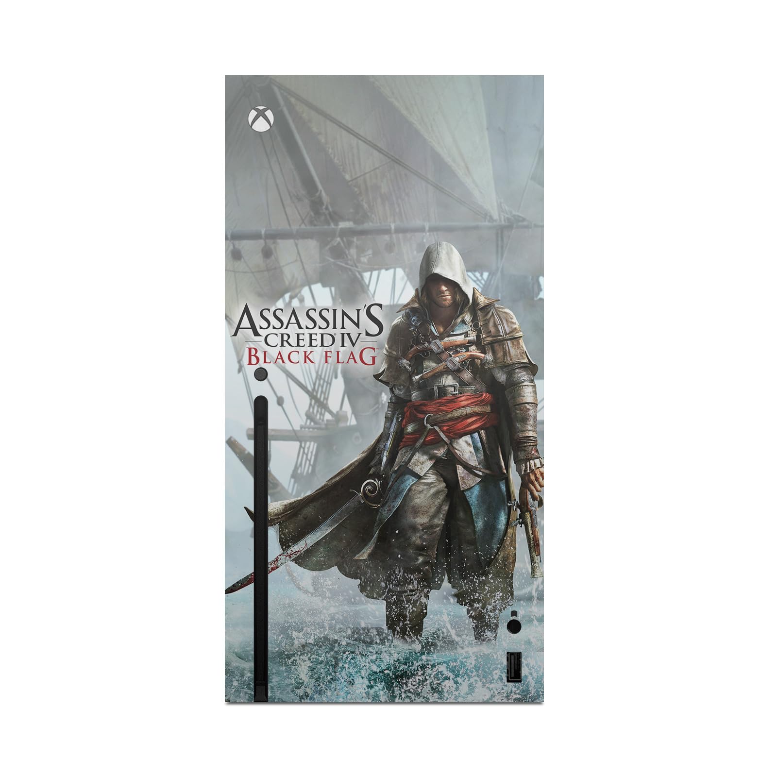 Officially Licensed Assassin's Creed Edward Kenway Vinyl Sticker Decal for Xbox Series X Console & Controller - Black Flag Gaming Skin Cover | Perfect for Gamers & Collectors