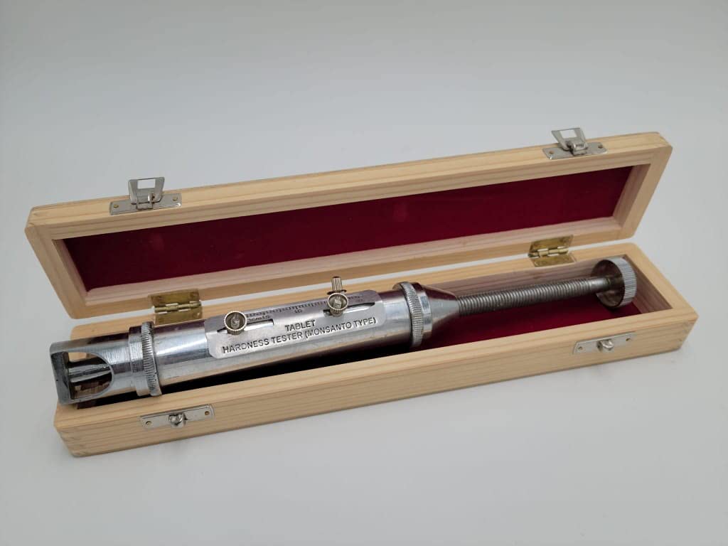 Yantra Tablet Hardness Tester - Monsanto Type with Wooden Case | Pharmaceutical Lab Equipment for Quality Control Testing