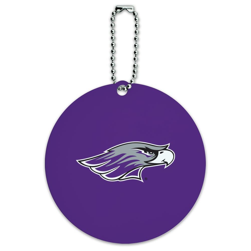 UW Whitewater Primary Logo Round Luggage ID Tag - Durable Suitcase & Carry-On Identification - Perfect for Travel, Business Trips and Vacation Luggage Tracking