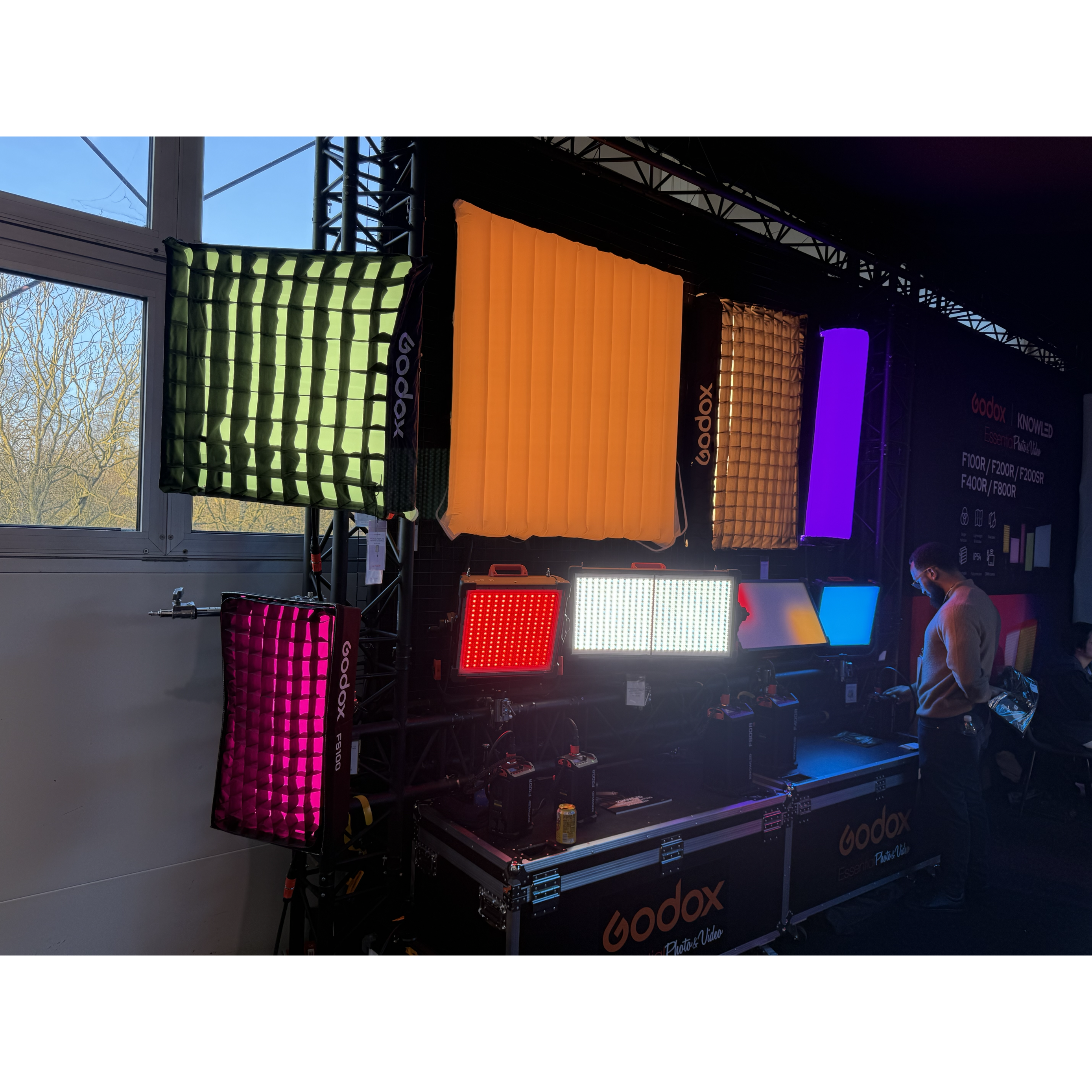 KNOWLED F200SR 1x4ft IP54 Waterproof Flexible RGB LED Panel for Filmmaking, Photography & Studio Lighting - Perfect for Video Production, Events & Creative Lighting Effects