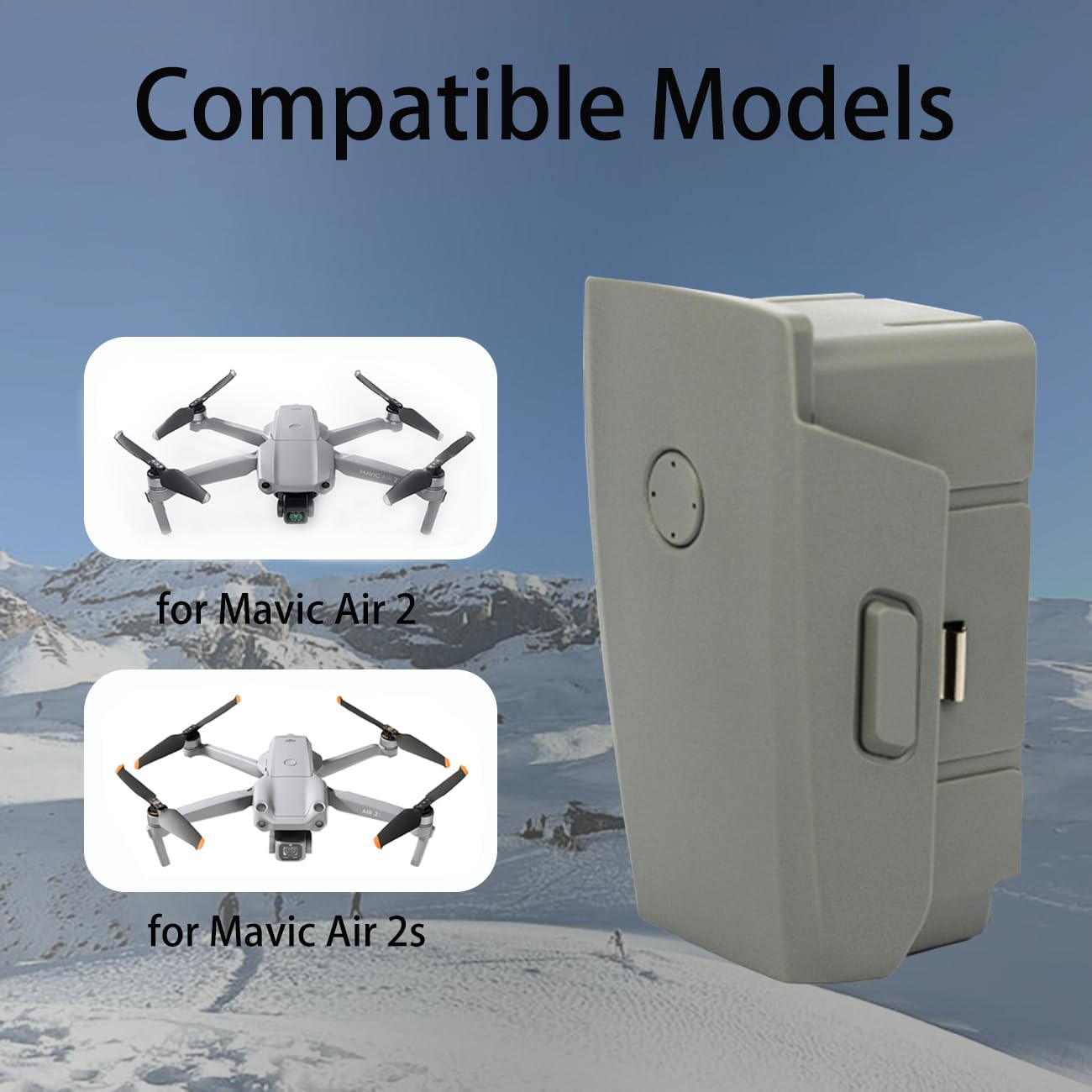 DJI Mavic Air 2 & Air 2S Drone Battery - 3500mAh 40.42Wh Intelligent Flight Battery with 34 Min Flight Time - Replacement Battery Compatible with DJI Mavic Air 2/2S (Only Works with DJI Original Chargers) - Perfect for Aerial Photography, Travel & Outdoor Adventures