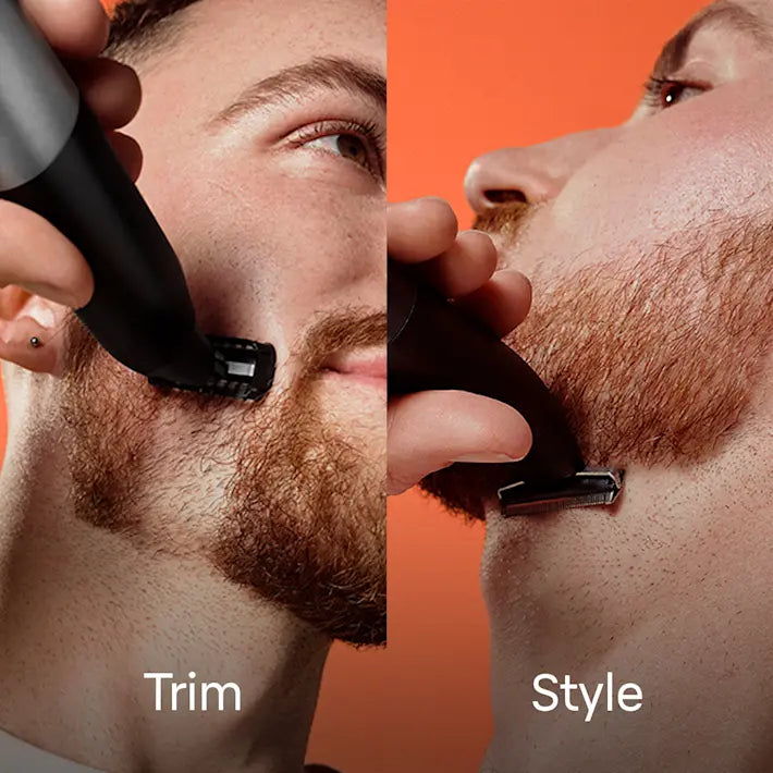 XT5200 Hybrid Trimmer for Face & Body - 4D Flex Blade, Waterproof, 6 Attachments, Travel Pouch - Perfect for Men's Grooming, Beard Trimming, and Body Hair Care at Home or Travel